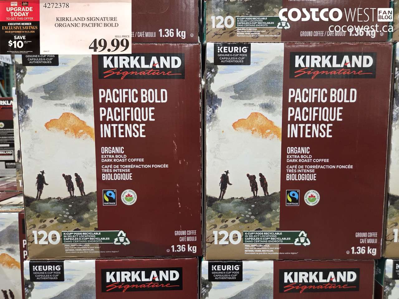 4272378 KIRKLAND SIGNATURE ORGANIC PACIFIC BOLD ($10.00 INSTANT SAVINGS EXPIRES ON 2026-09-27) $39.99