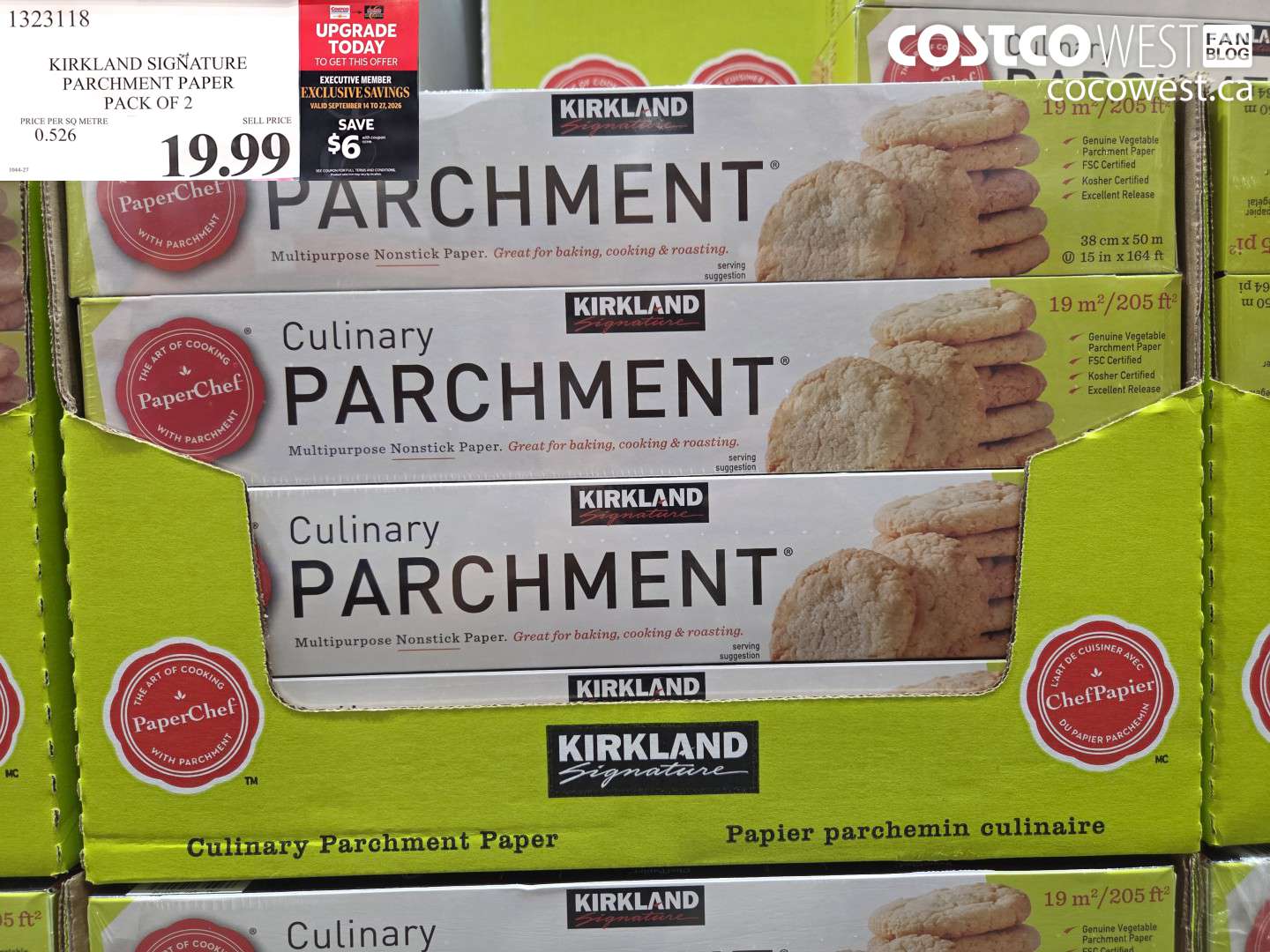 1323118 KIRKLAND SIGNATURE PARCHMENT PAPER PACK OF 2 ($6.00 INSTANT SAVINGS EXPIRES ON 2026-09-27) $19.99