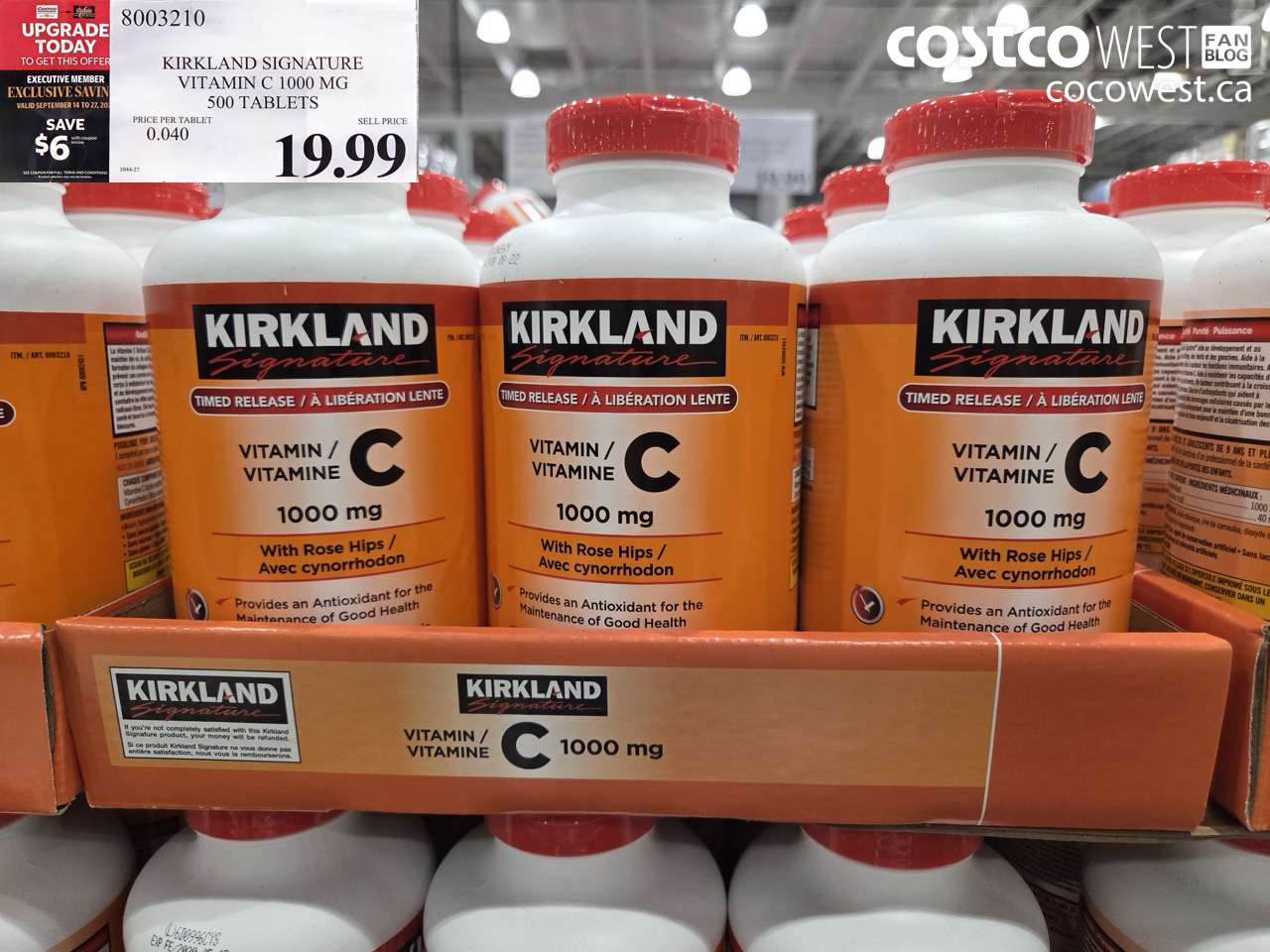 8003210 KIRKLAND SIGNATURE VITAMIN C 1000 MG 500 TABLETS ($6.00 INSTANT SAVINGS EXPIRES ON 2025-09-27) $13.99