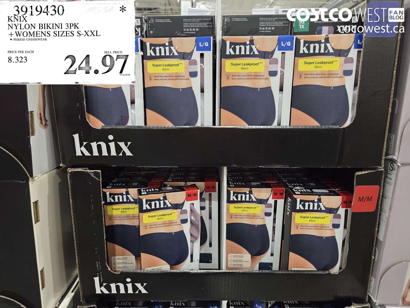 3919430 KNIX NYLON BIKINI 3PK WOMENS SIZES S-XXL $24.97