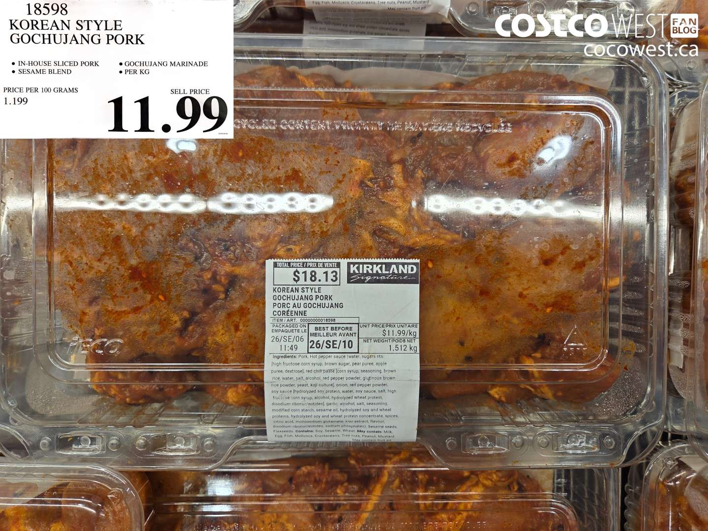 18598 KOREAN STYLE GOCHUJANG PORK $11.99