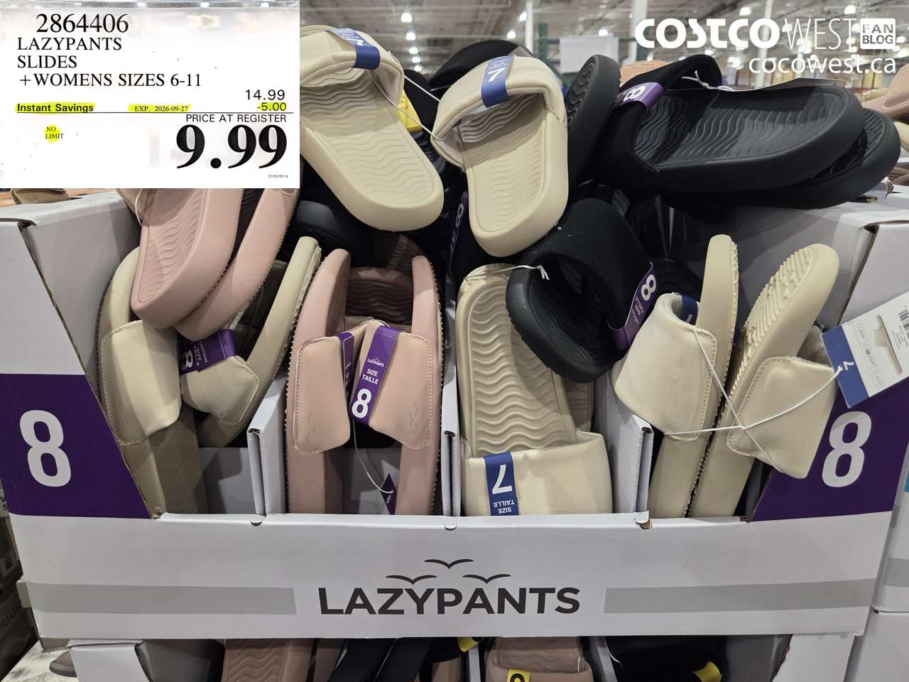 2864406 LAZYPANTS SLIDES WOMENS SIZES 6-11 ($5.00 INSTANT SAVINGS EXPIRES ON 2026-09-27) $9.99
