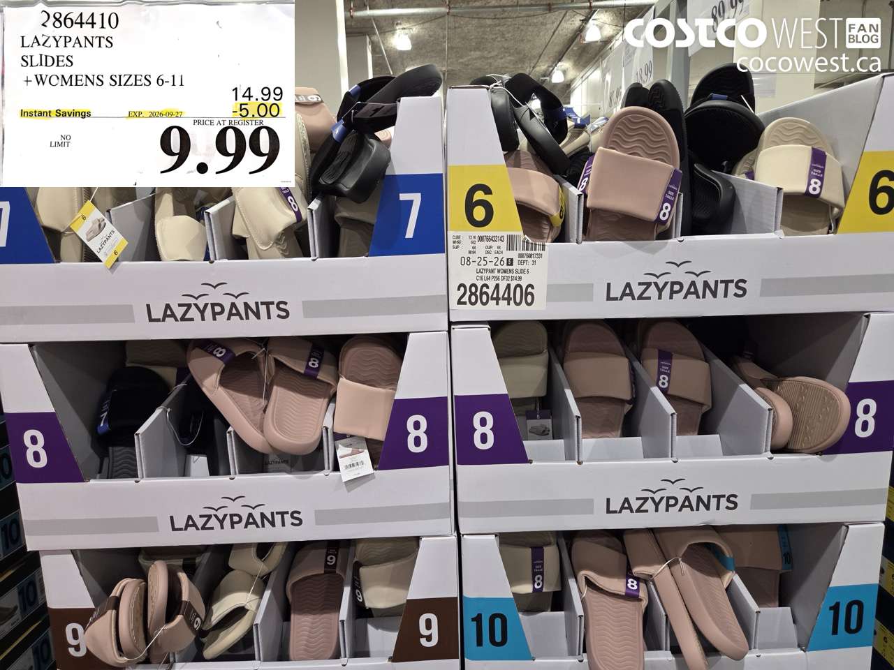2864410 LAZYPANTS SLIDES WOMENS SIZES 6-11 ($5.00 INSTANT SAVINGS EXPIRES ON 2026-09-27) $9.99