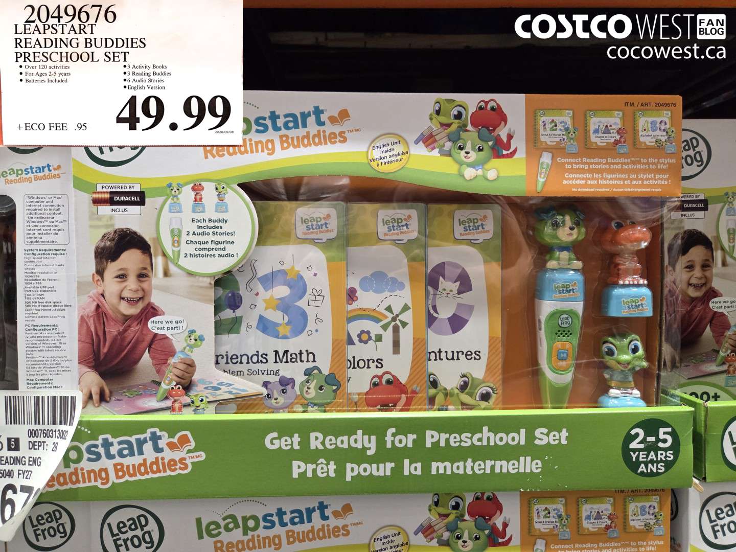 2049676 LEAPSTART READING BUDDIES PRESCHOOL SET $49.99