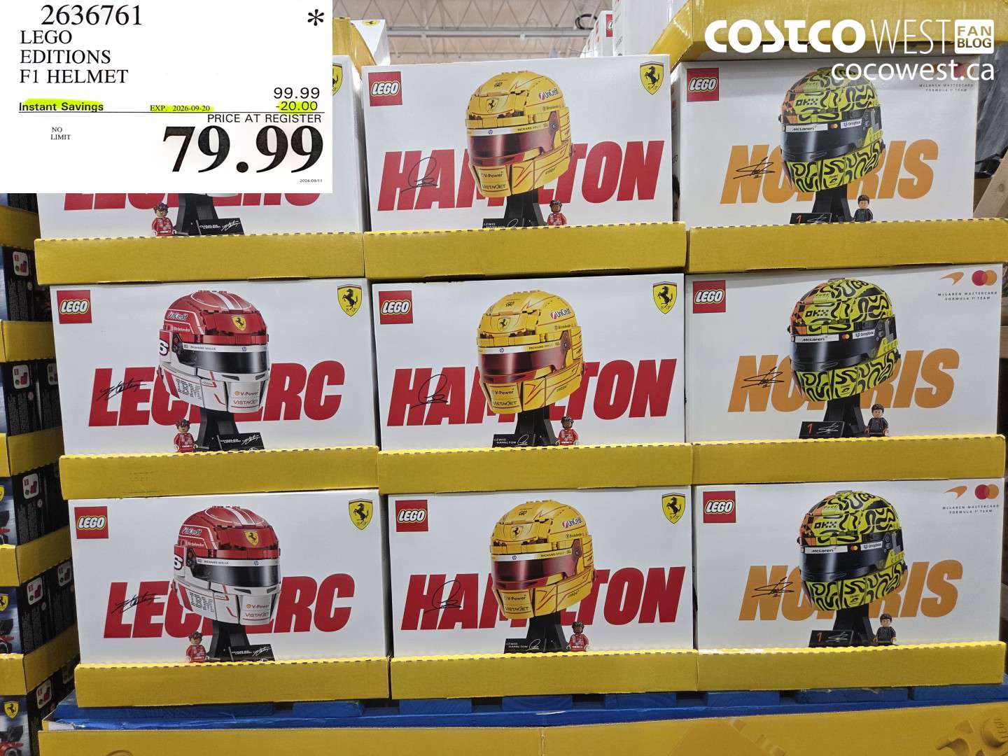 2636761 LEGO EDITIONS F1 HELMET ($20.00 INSTANT SAVINGS EXPIRES ON 2026-09-20) $79.99