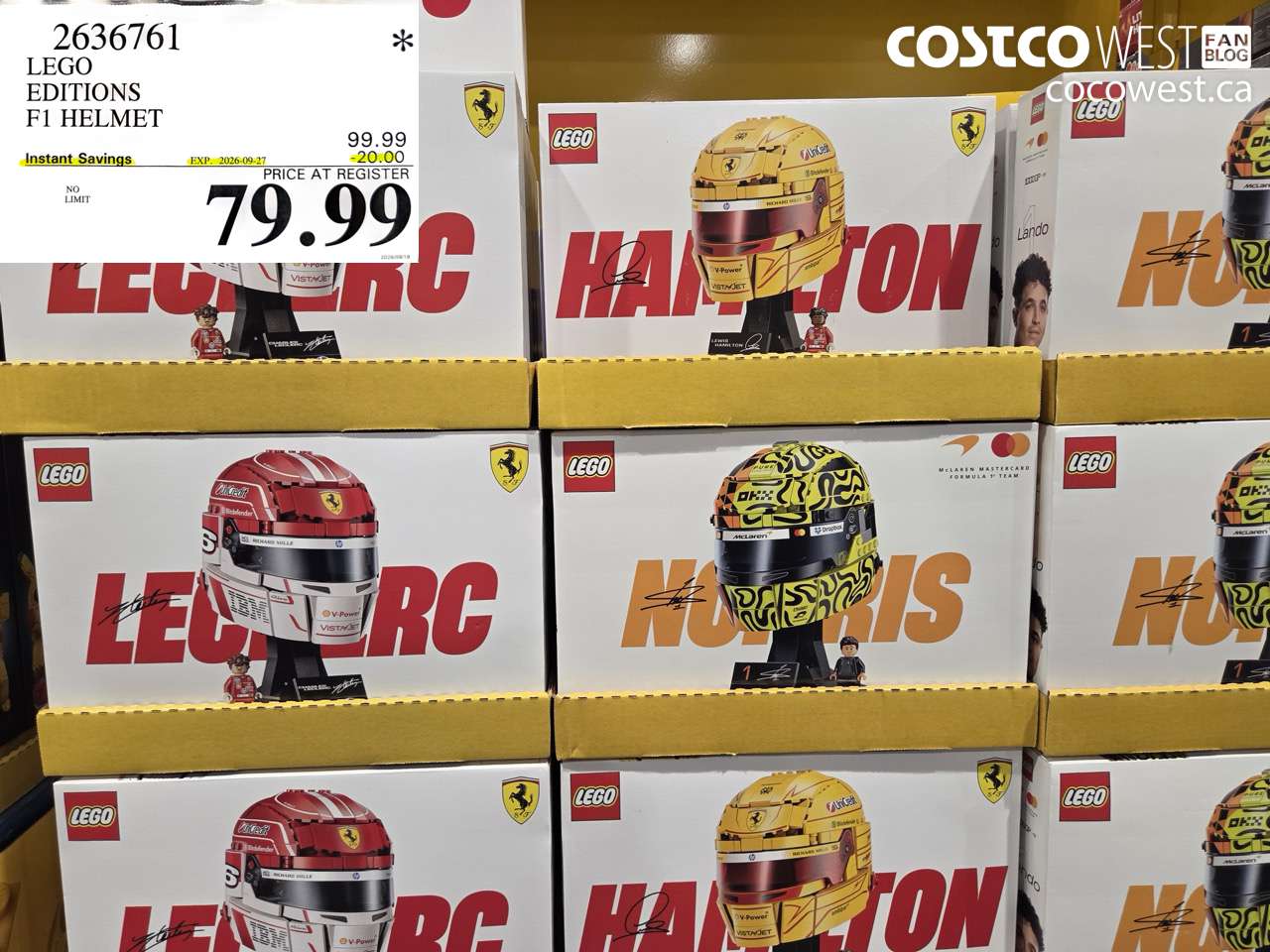 2636761 LEGO EDITIONS F1 HELMET ($20.00 INSTANT SAVINGS EXPIRES ON 2026-09-27) $79.99