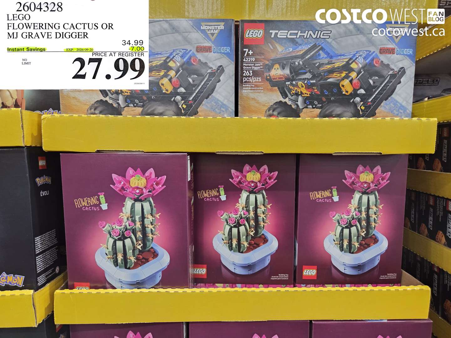 2604328 LEGO FLOWERING CACTUS OR MJ GRAVE DIGGER ($7.00 INSTANT SAVINGS EXPIRES ON 2026-09-20) $27.99
