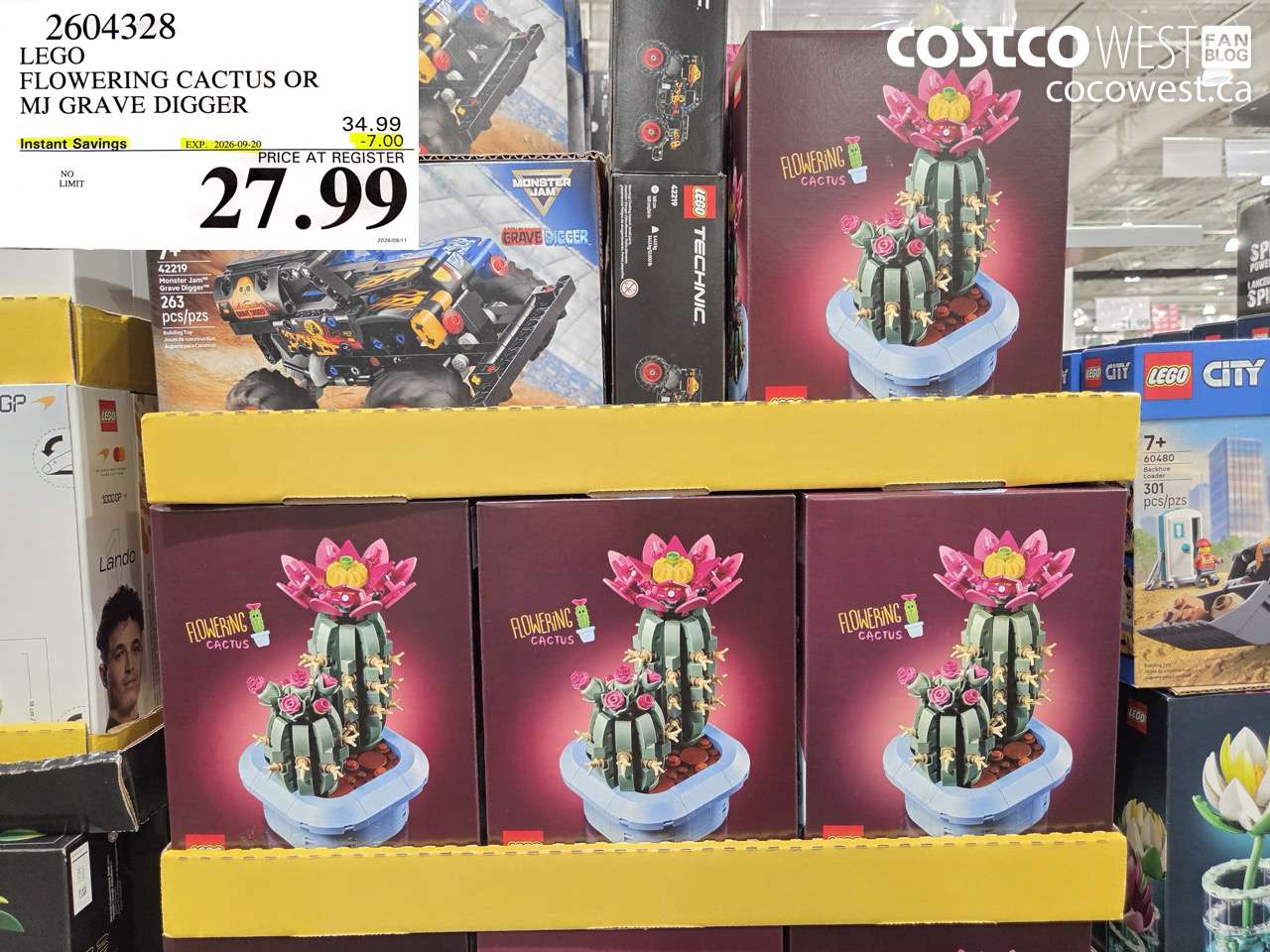 2604328 LEGO FLOWERING CACTUS OR MJ GRAVE DIGGER ($7.00 INSTANT SAVINGS EXPIRES ON 2026-09-20) $27.99