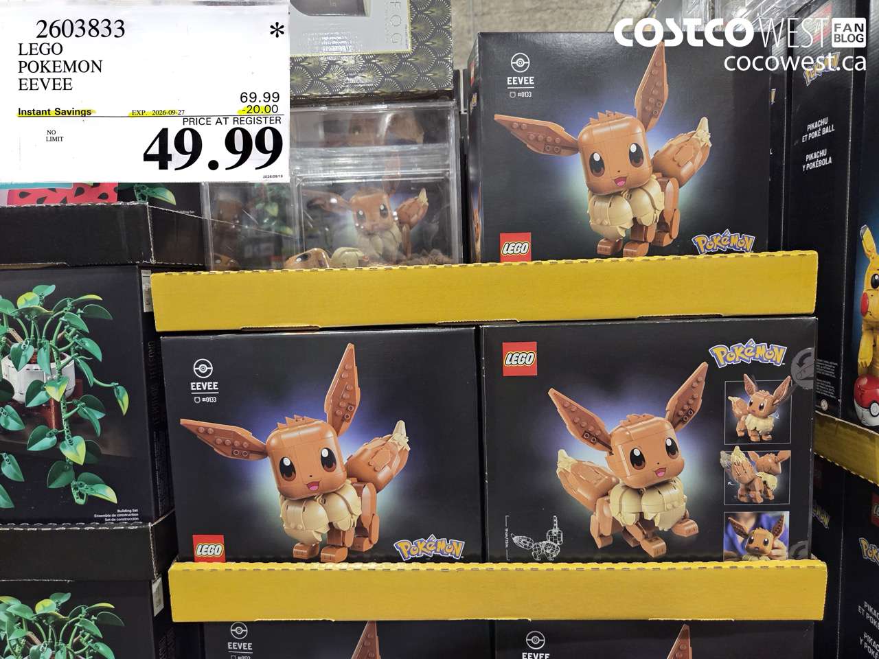 2603833 LEGO POKEMON EEVEE ($20.00 INSTANT SAVINGS EXPIRES ON 2026-09-27) $49.99
