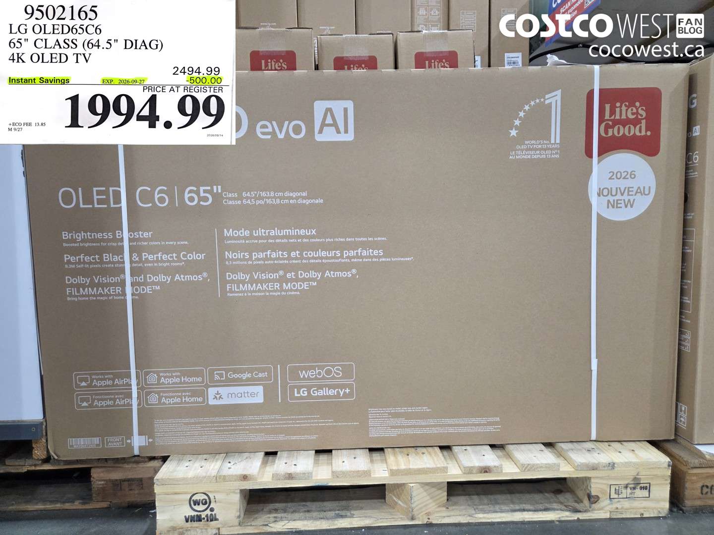 9502165 LG OLED65C6 65