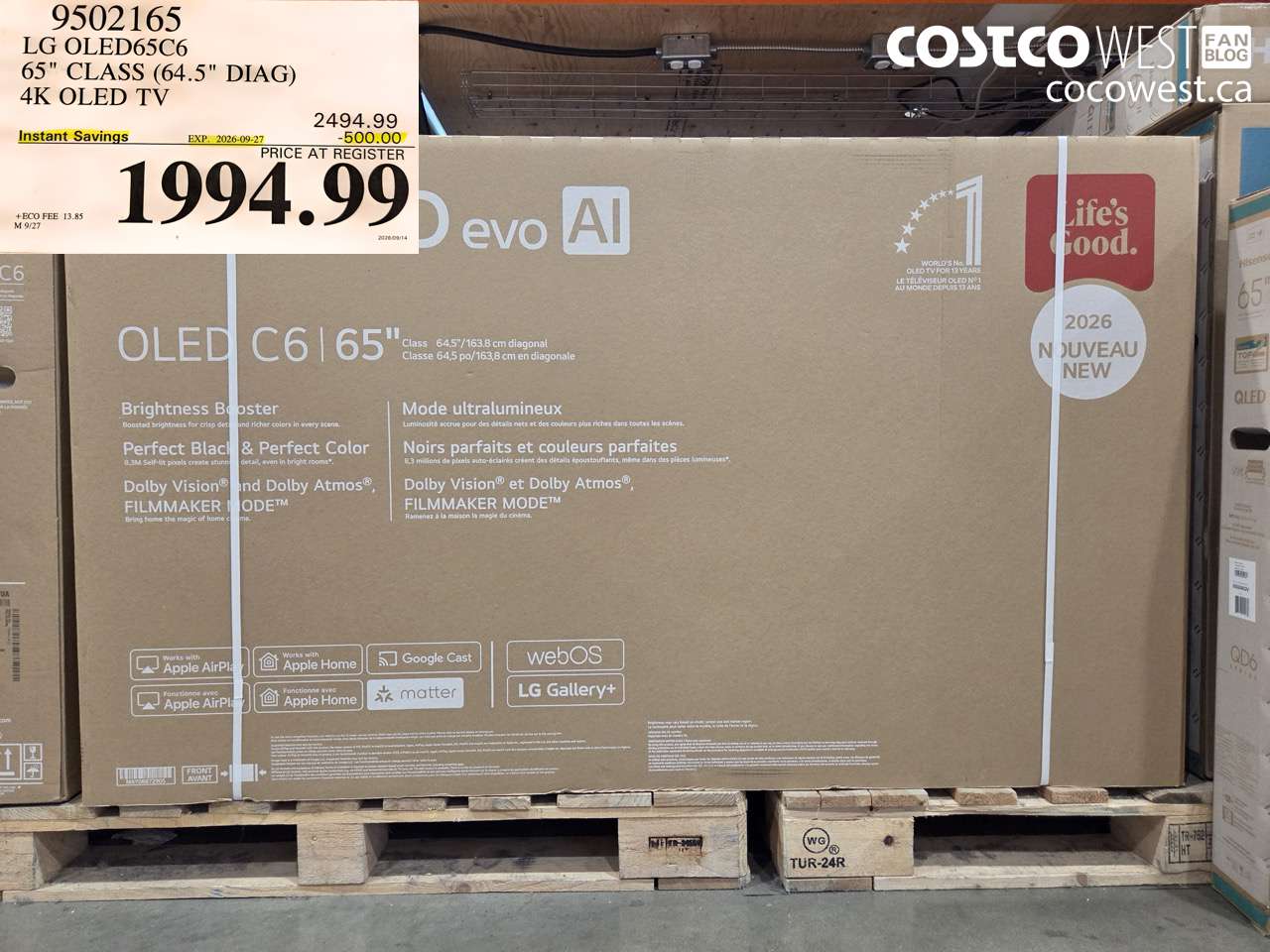 9502165 LG OLED65C6 65