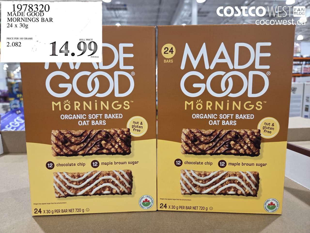 1978320 MADE GOOD MORNINGS BAR 24 X 30G $14.99