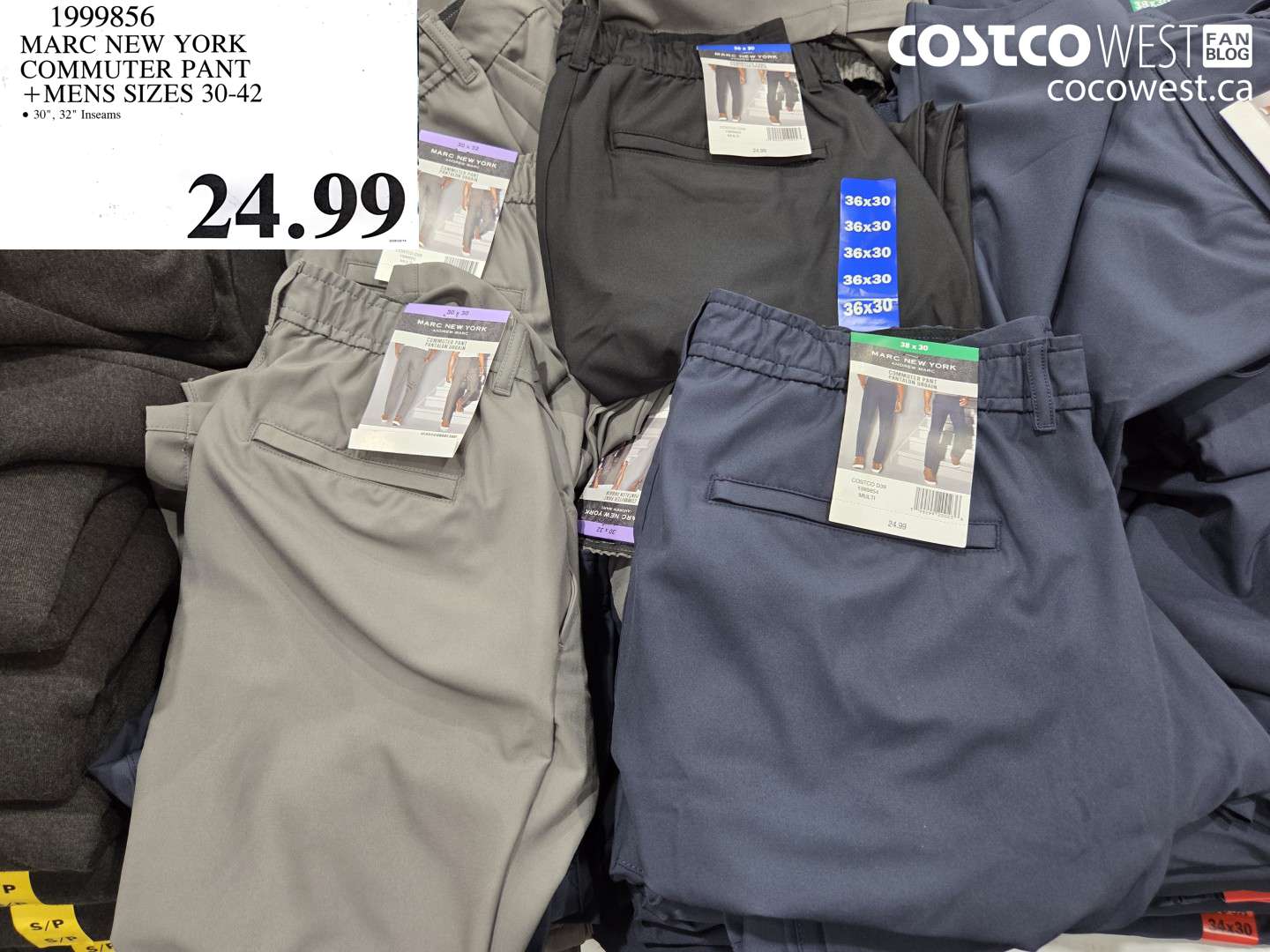1999856 MARC NEW YORK COMMUTER PANT MENS SIZES 30-42 $24.99