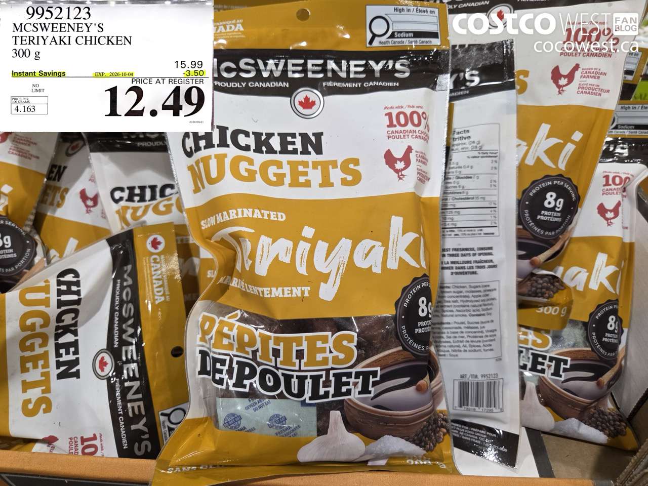 9952123 MCSWEENEY'S TERIYAKI CHICKEN 300 G ($3.50 INSTANT SAVINGS EXPIRES ON 2026-10-04) $12.49
