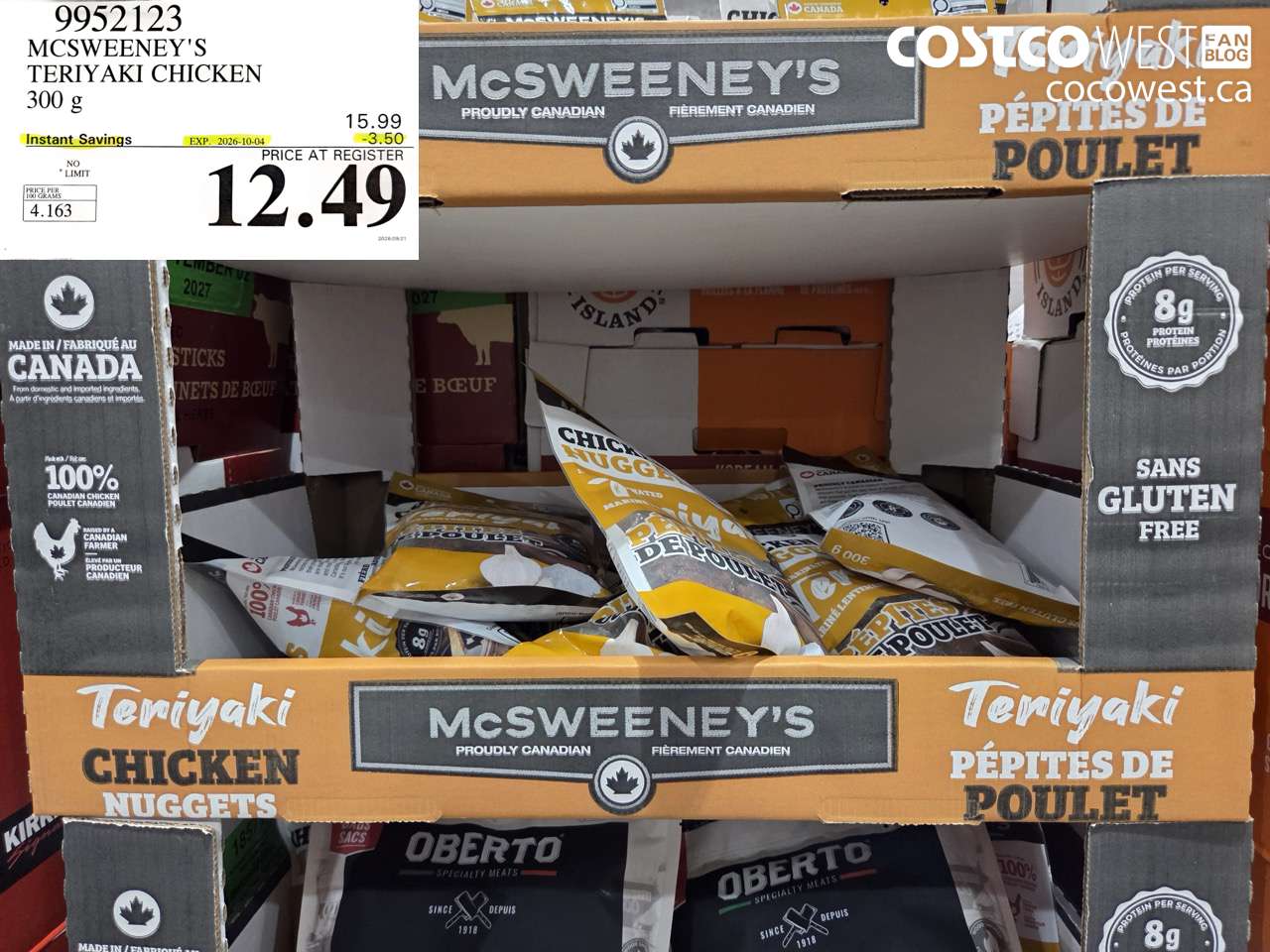 9952123 MCSWEENEY'S TERIYAKI CHICKEN 300 G ($3.50 INSTANT SAVINGS EXPIRES ON 2026-10-04) $12.49