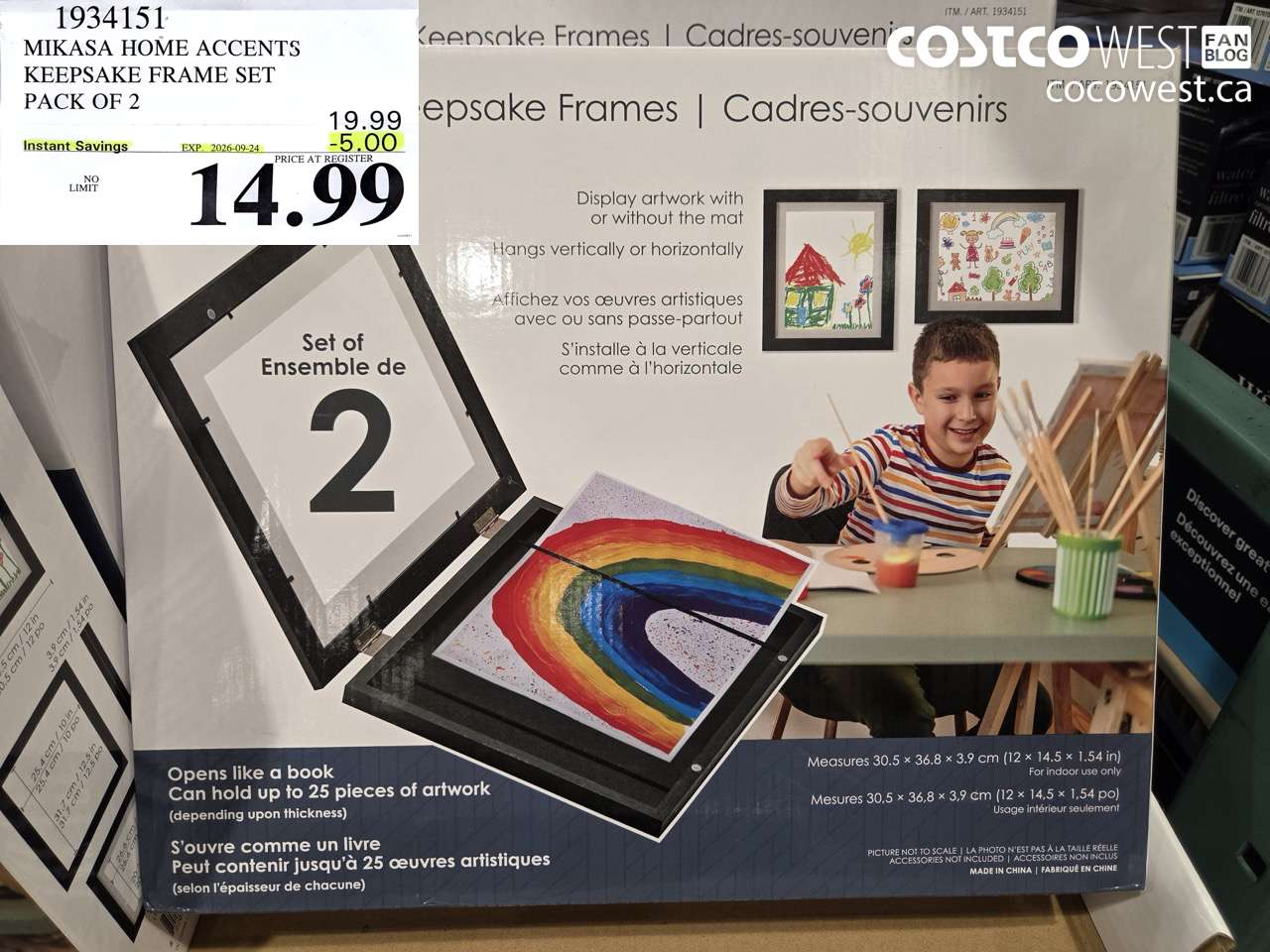 1934151 MIKASA HOME ACCENTS KEEPSAKE FRAME SET PACK OF 2 ($5.00 INSTANT SAVINGS EXPIRES ON 2026-09-24) $14.99
