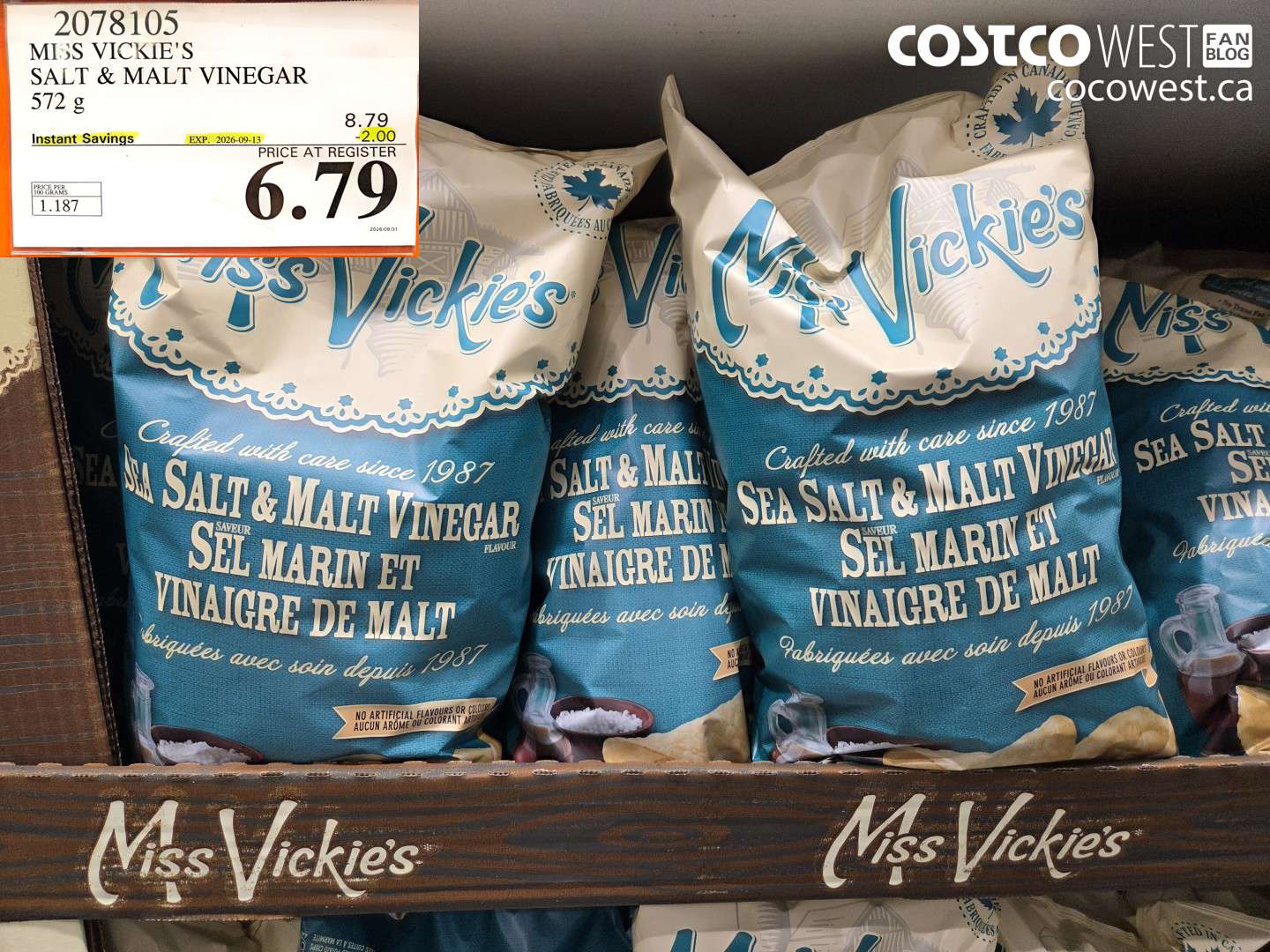 2078105 MISS VICKIE'S SALT & MALT VINEGAR 572 G ($2.00 INSTANT SAVINGS EXPIRES ON 2026-09-13) $6.79
