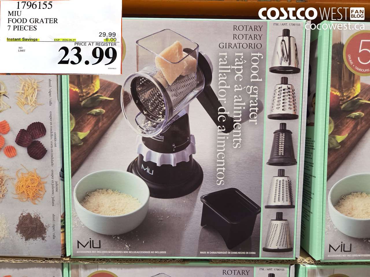 1796155 MIU FOOD GRATER 7 PIECES ($6.00 INSTANT SAVINGS EXPIRES ON 2026-09-27) $23.99