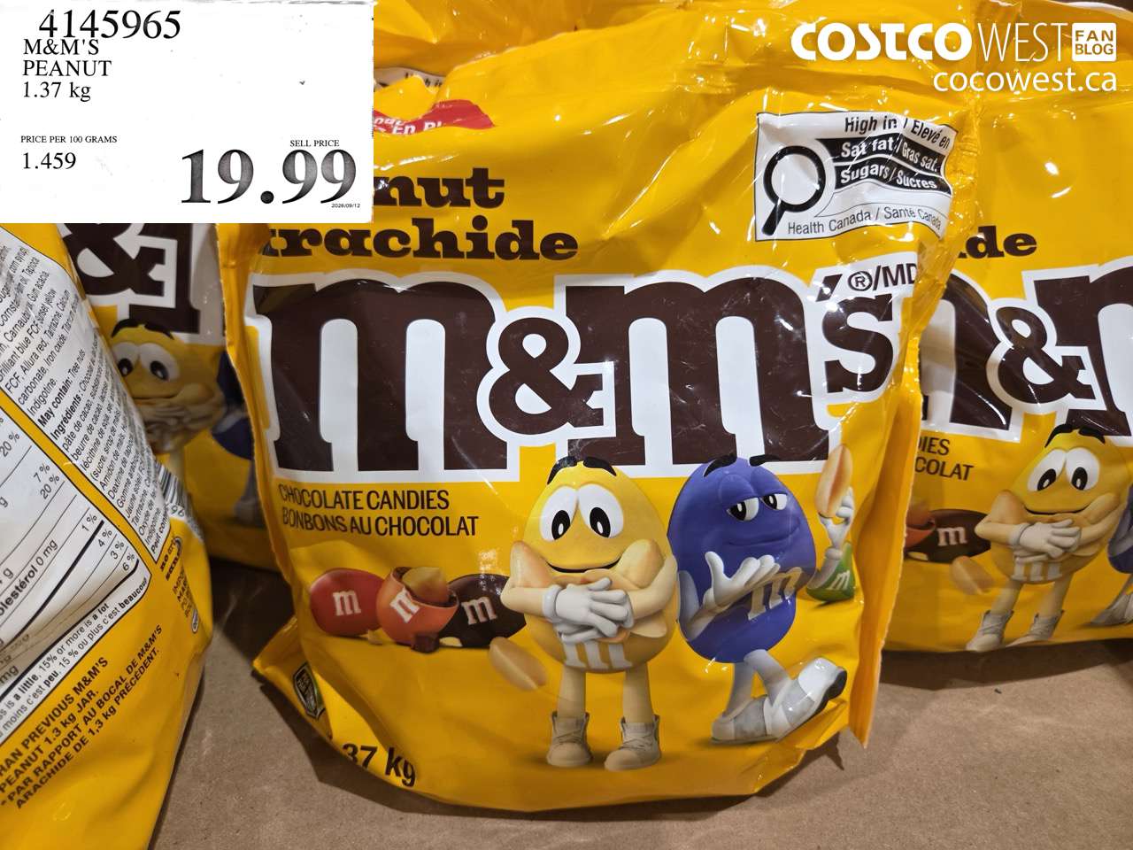 4145965 M&M'S PEANUT 1.37 KG $19.99