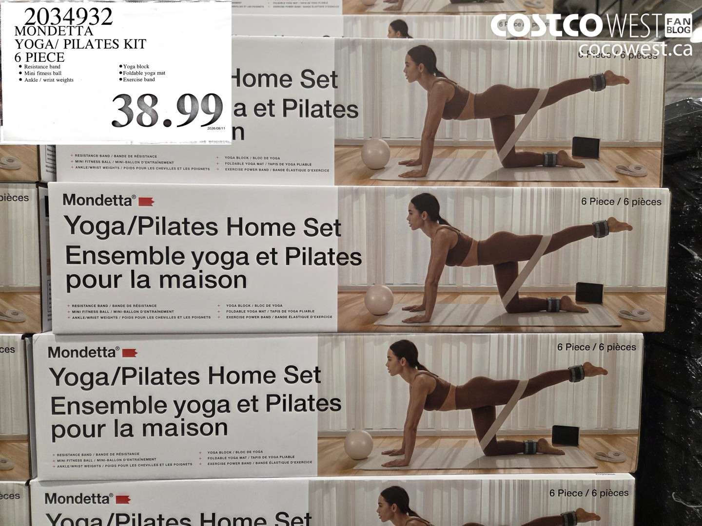 2034932 MONDETTA YOGA/ PILATES KIT 6 PIECE $38.99