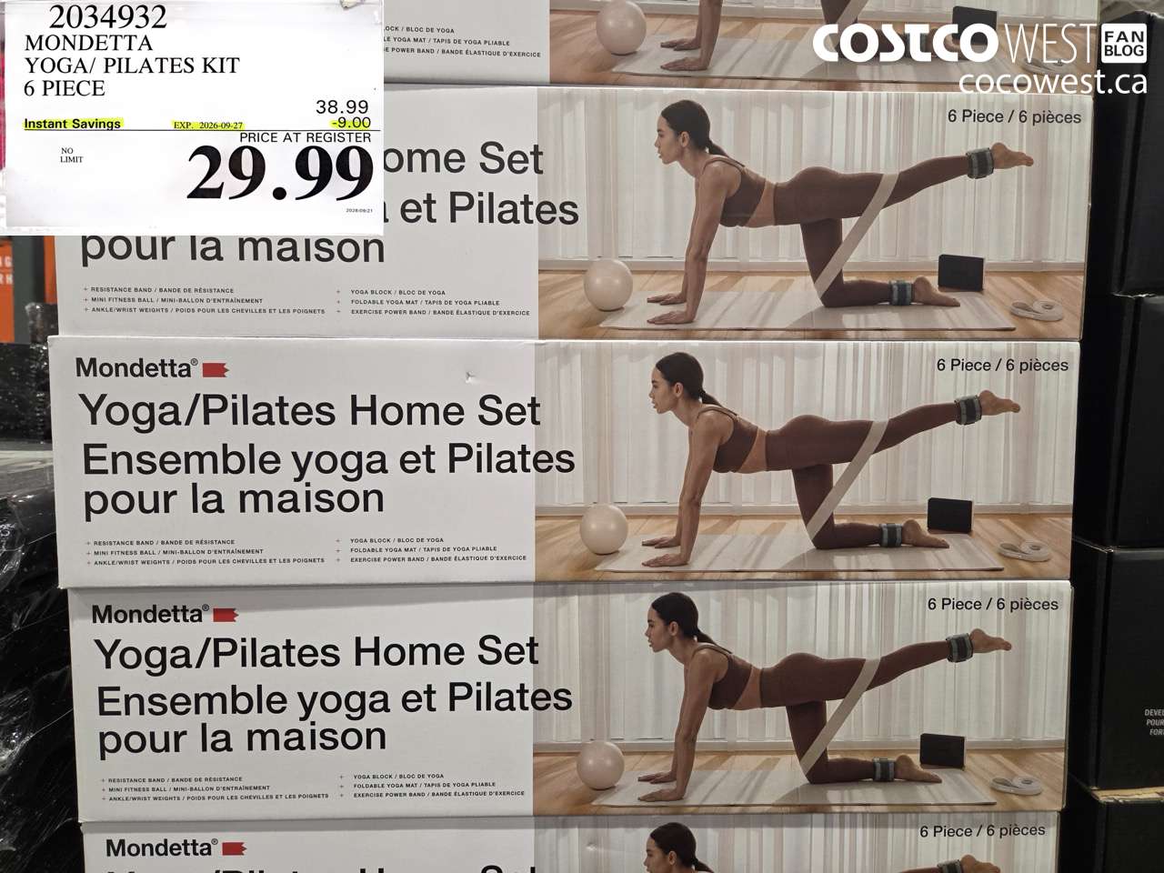 2034932 MONDETTA YOGA/ PILATES KIT 6 PIECE ($9.00 INSTANT SAVINGS EXPIRES ON 2026-09-27) $29.99