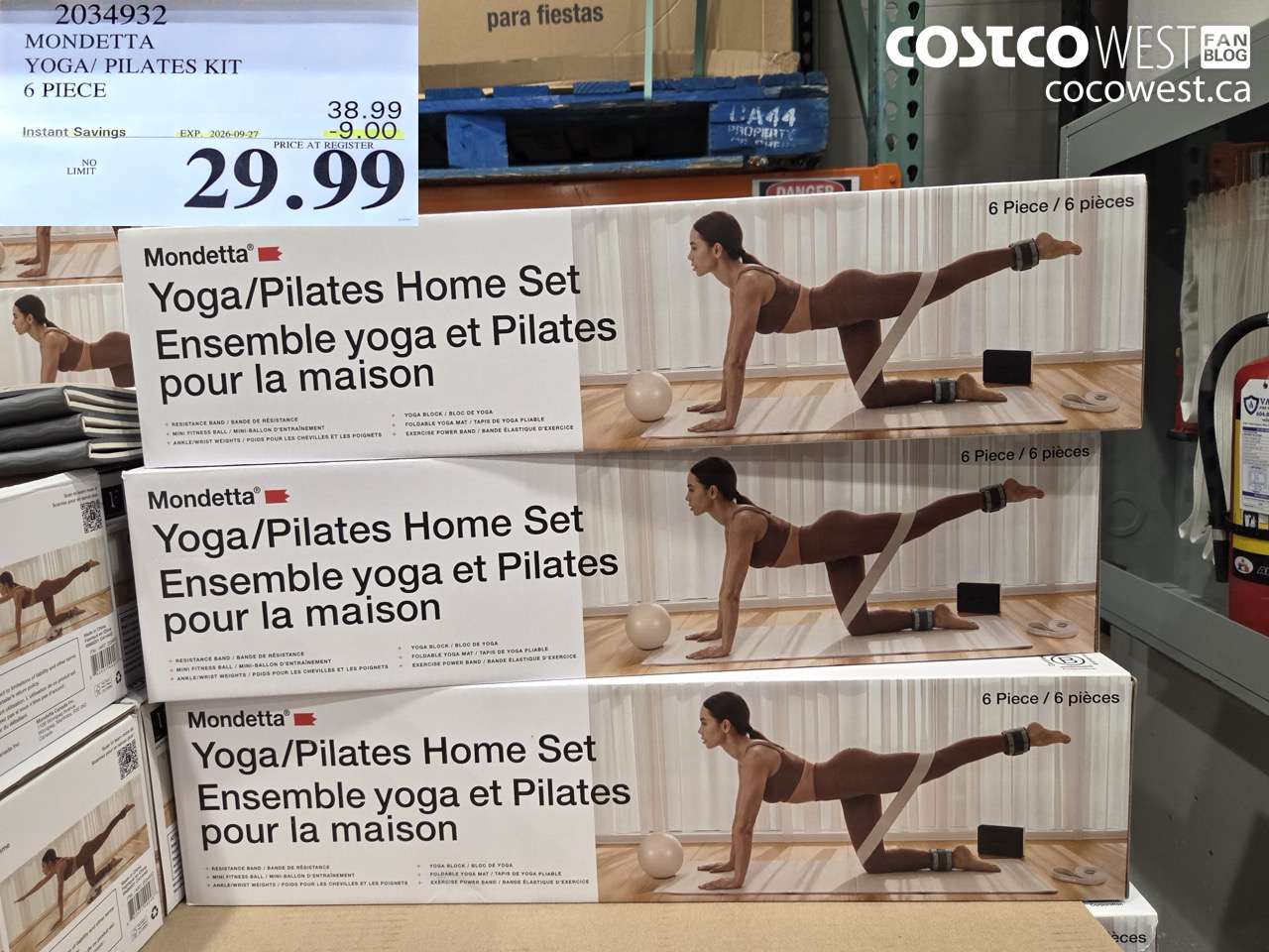 2034932 MONDETTA YOGA/ PILATES KIT 6 PIECE ($9.00 INSTANT SAVINGS EXPIRES ON 2026-09-27) $29.99