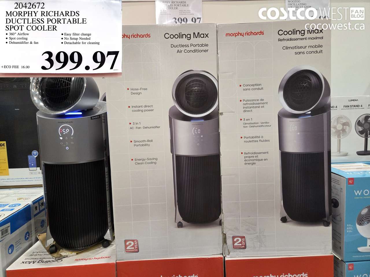 2042672 MORPHY RICHARDS DUCTLESS PORTABLE SPOT COOLER $399.97