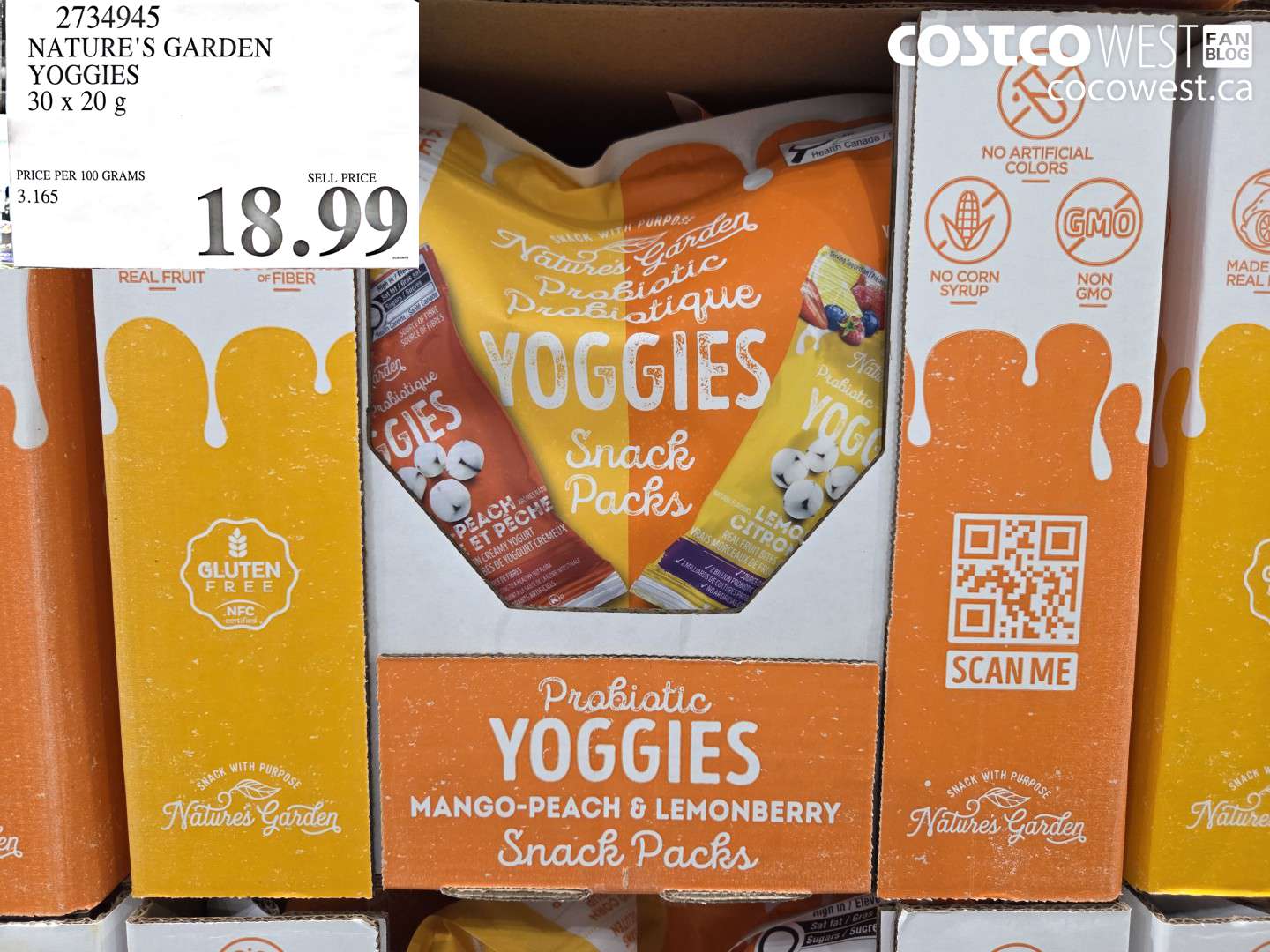 2734945 NATURE'S GARDEN YOGGIES 30 X 20 G $18.99