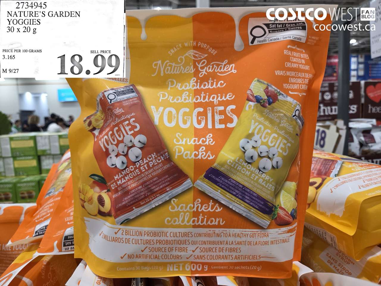 2734945 NATURE'S GARDEN YOGGIES 30 X 20 G $18.99