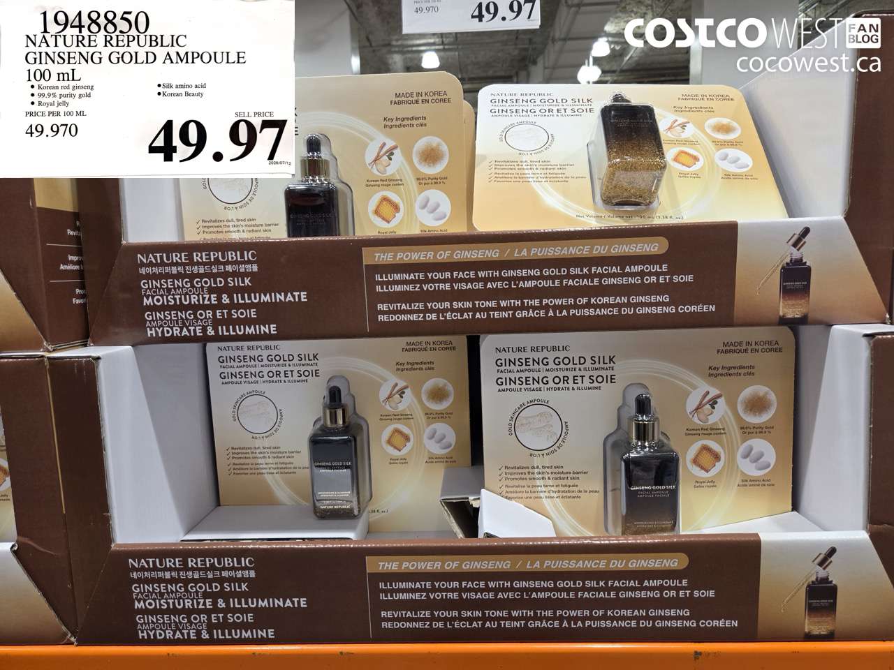 1948850 NATURE REPUBLIC GINSENG GOLD AMPOULE 100 ML $49.97