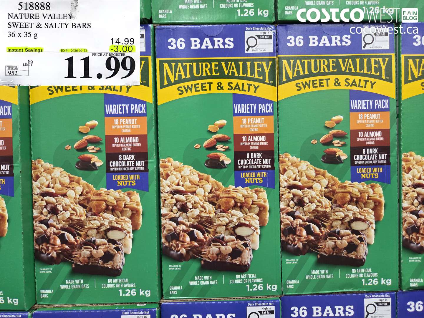 NATURE VALLEY SWEET & SALTY BARS 36 X 35 G