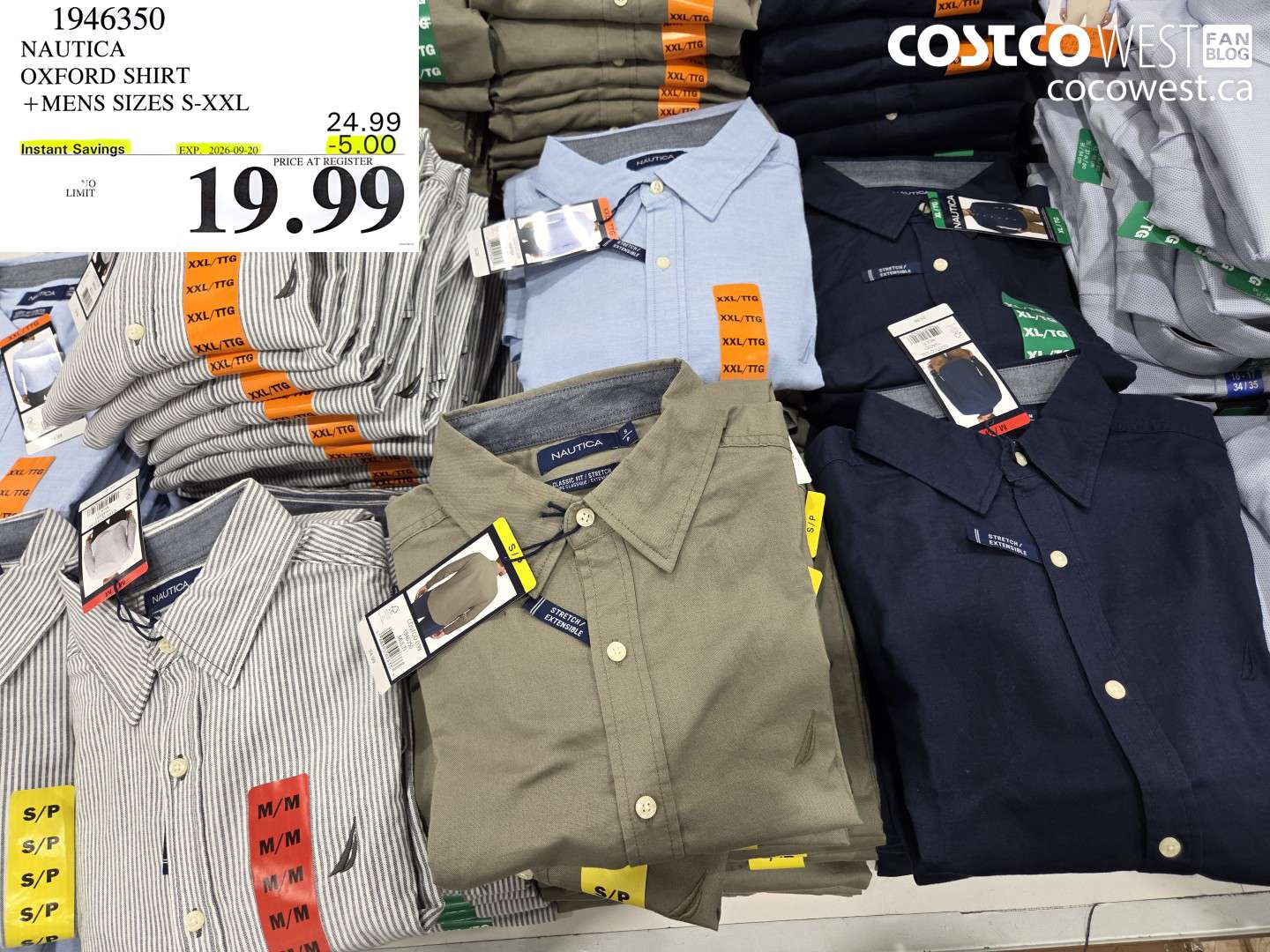 1946350 NAUTICA OXFORD SHIRT MENS SIZES S-XXL ($5.00 INSTANT SAVINGS EXPIRES ON 2026-09-20) $19.99