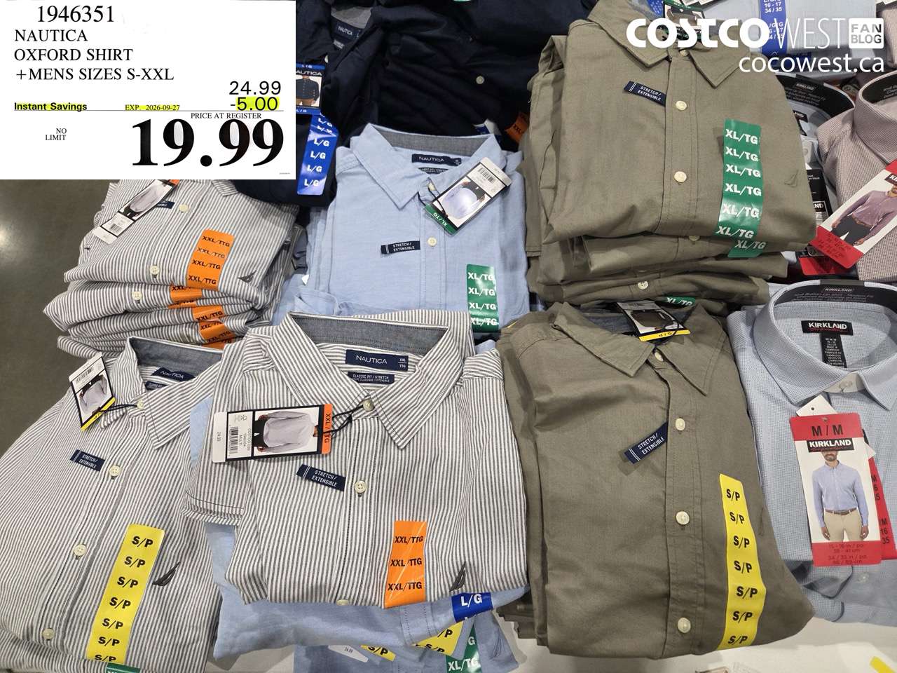 1946351 NAUTICA OXFORD SHIRT MENS SIZES S-XXL ($5.00 INSTANT SAVINGS EXPIRES ON 2026-09-27) $19.99