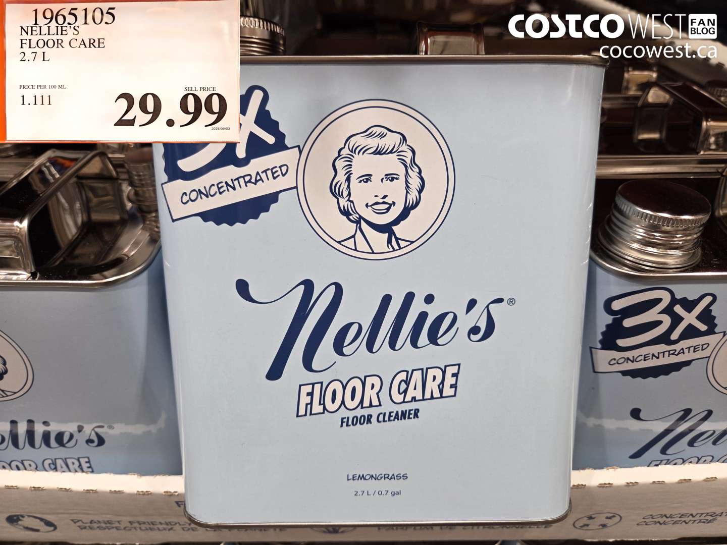 1965105 NELLIE'S FLOOR CARE 2.7 L $29.99