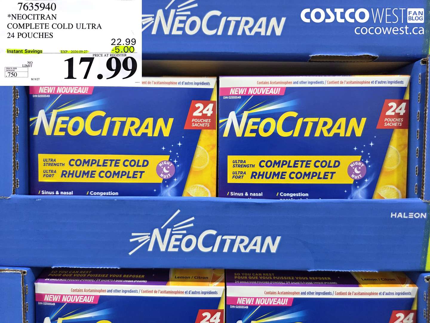NEOCITRAN COMPLETE COLD ULTRA 24 POUCHES