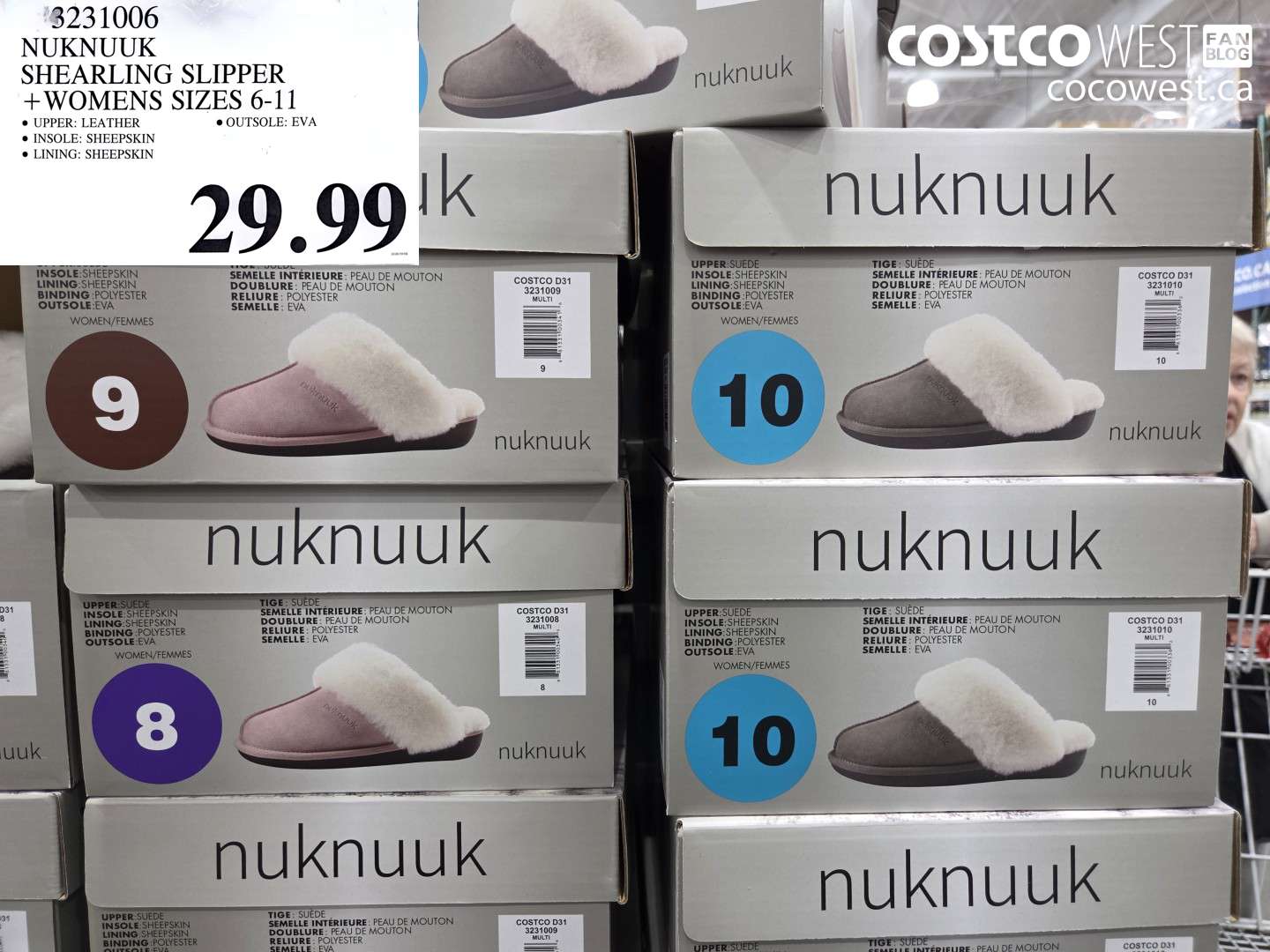3231006 NUKNUUK SHEARLING SLIPPER WOMENS SIZES 6-11 $29.99