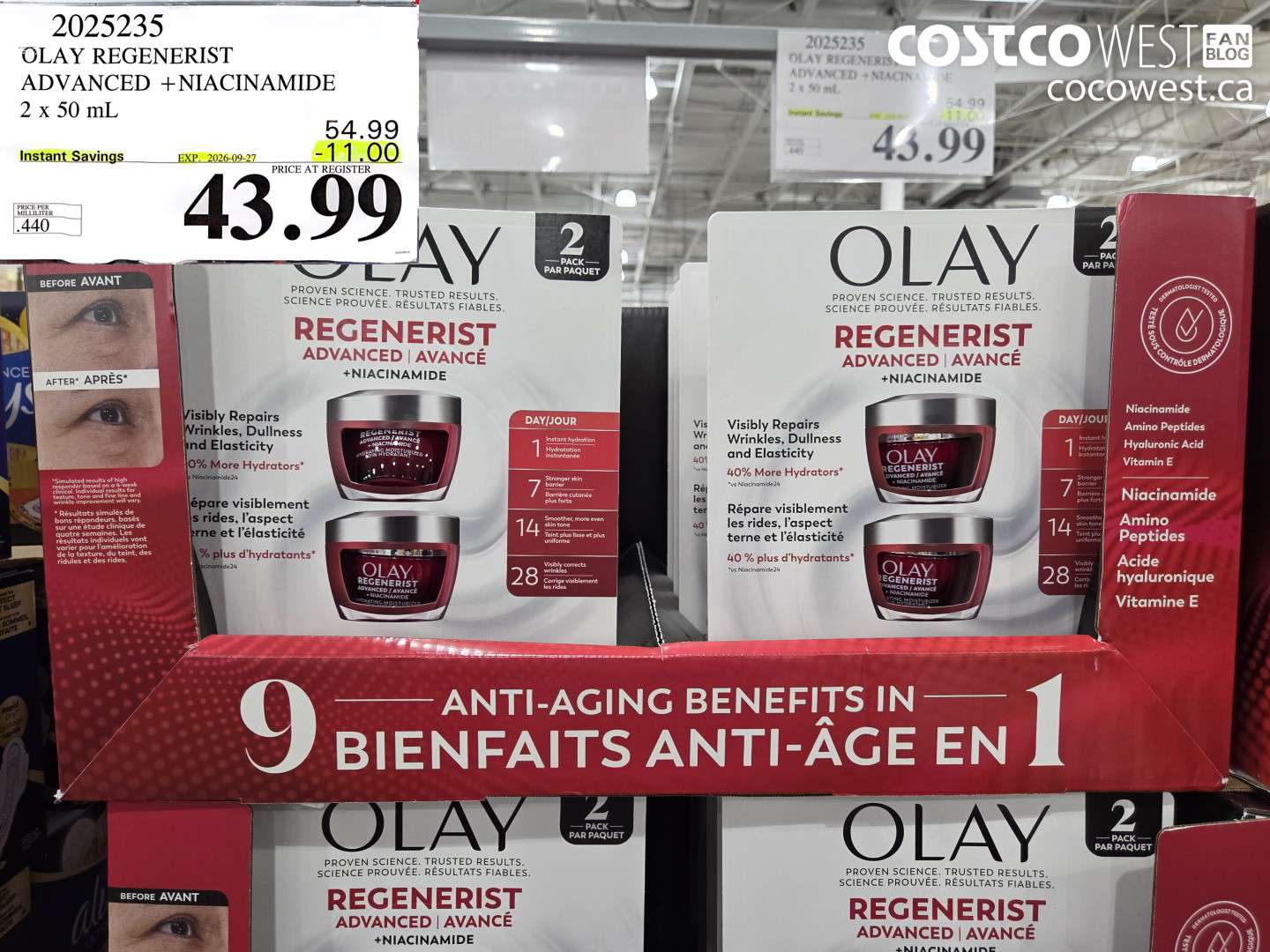 OLAY REGENERIST ADVANCED + NIACINAMIDE 2 X 50 ML