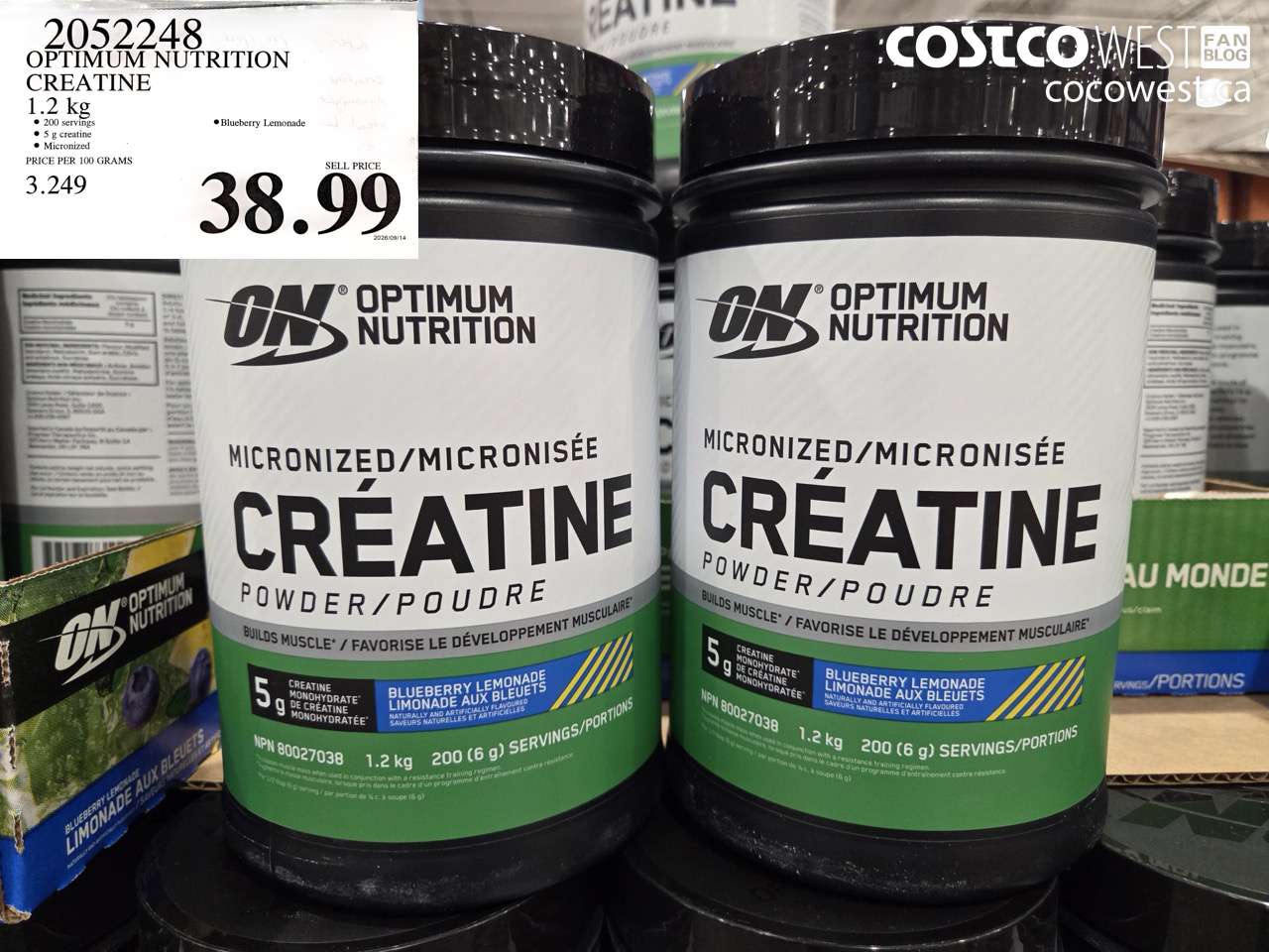 2052248 OPTIMUM NUTRITION CREATINE 1.2 KG $38.99