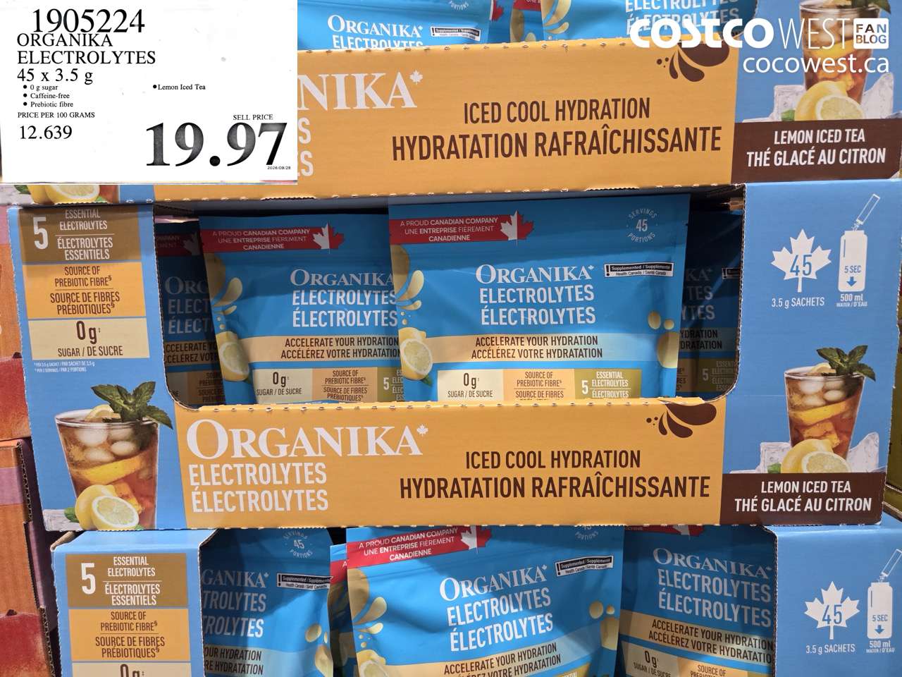 1905224 ORGANIKA ELECTROLYTES 45 X 3.5 G $19.97