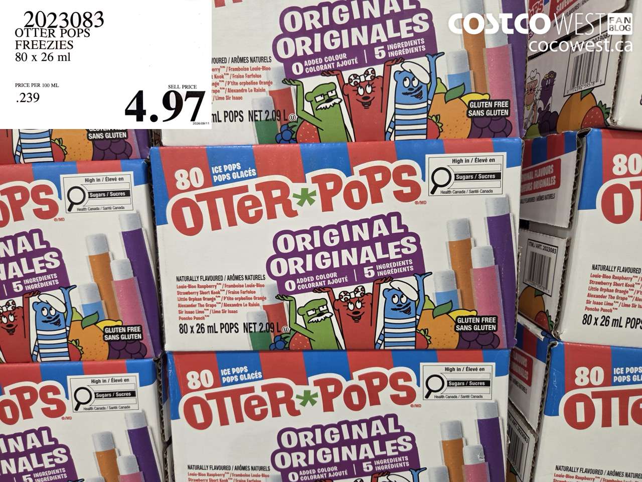 2023083 OTTER POPS FREEZIES 80 X 26 ML $4.97