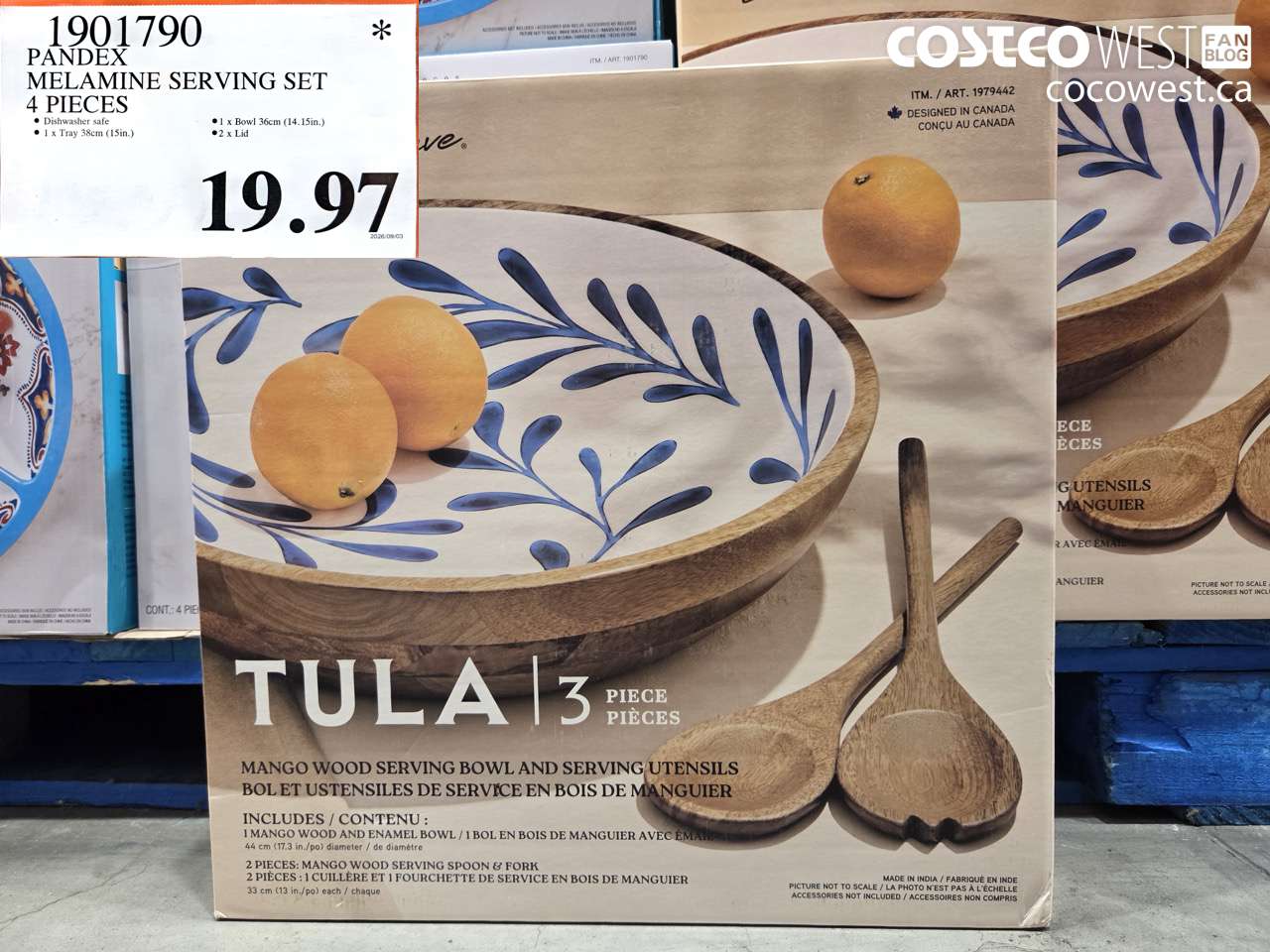 1901790 PANDEX MELAMINE SERVING SET 4 PIECES $19.97