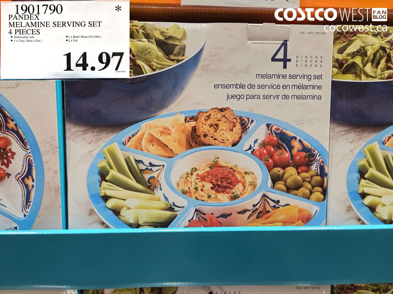1901790 PANDEX MELAMINE SERVING SET 4 PIECES $14.97
