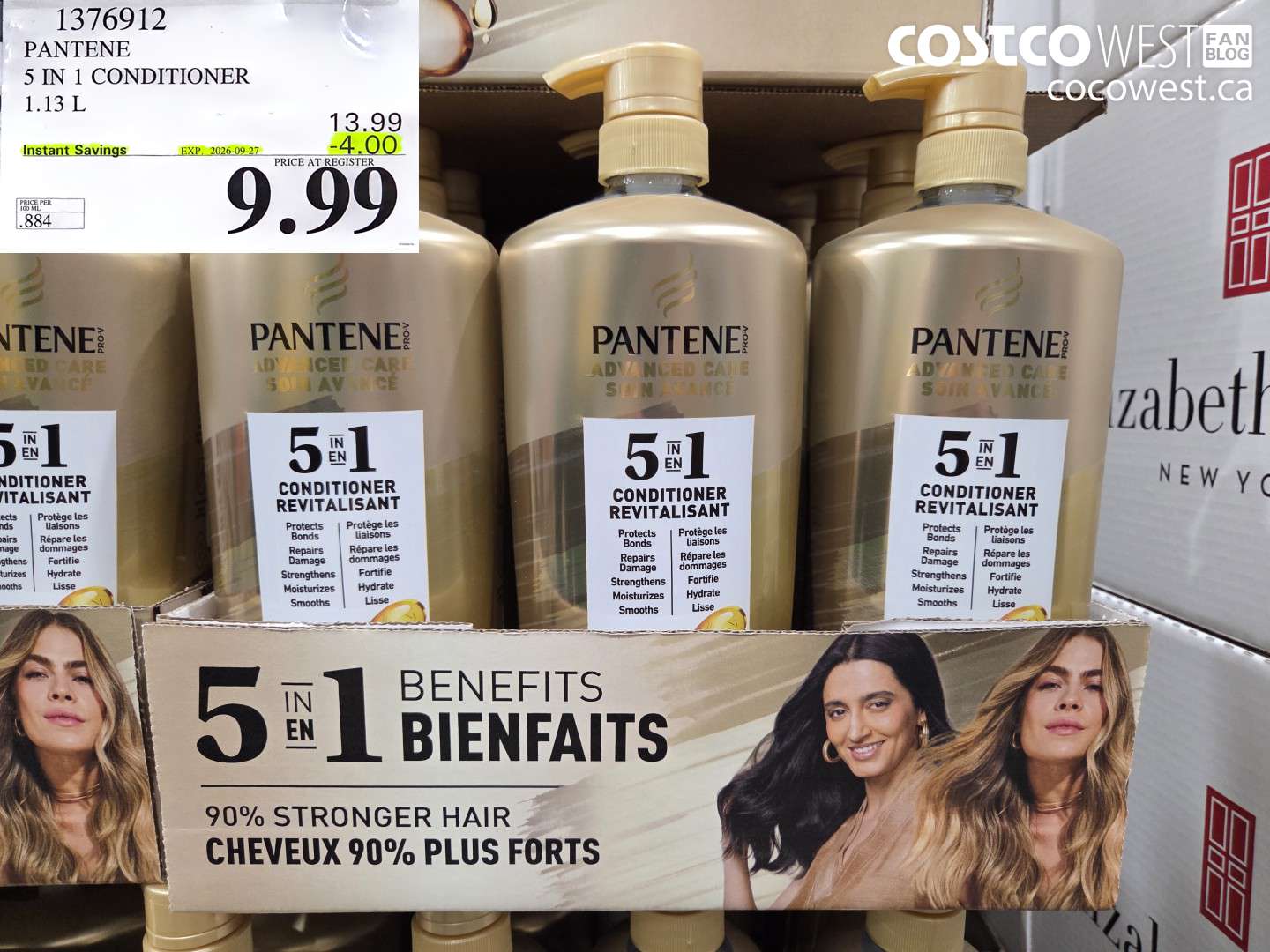 1376912 PANTENE 5 IN 1 CONDITIONER 1.13 L ($4.00 INSTANT SAVINGS EXPIRES ON 2026-09-27) $9.99