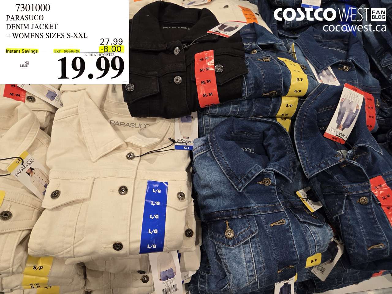 7301000 PARASUCO DENIM JACKET + WOMENS SIZES S-XXL ($8.00 INSTANT SAVINGS EXPIRES ON 2026-09-20) $19.99