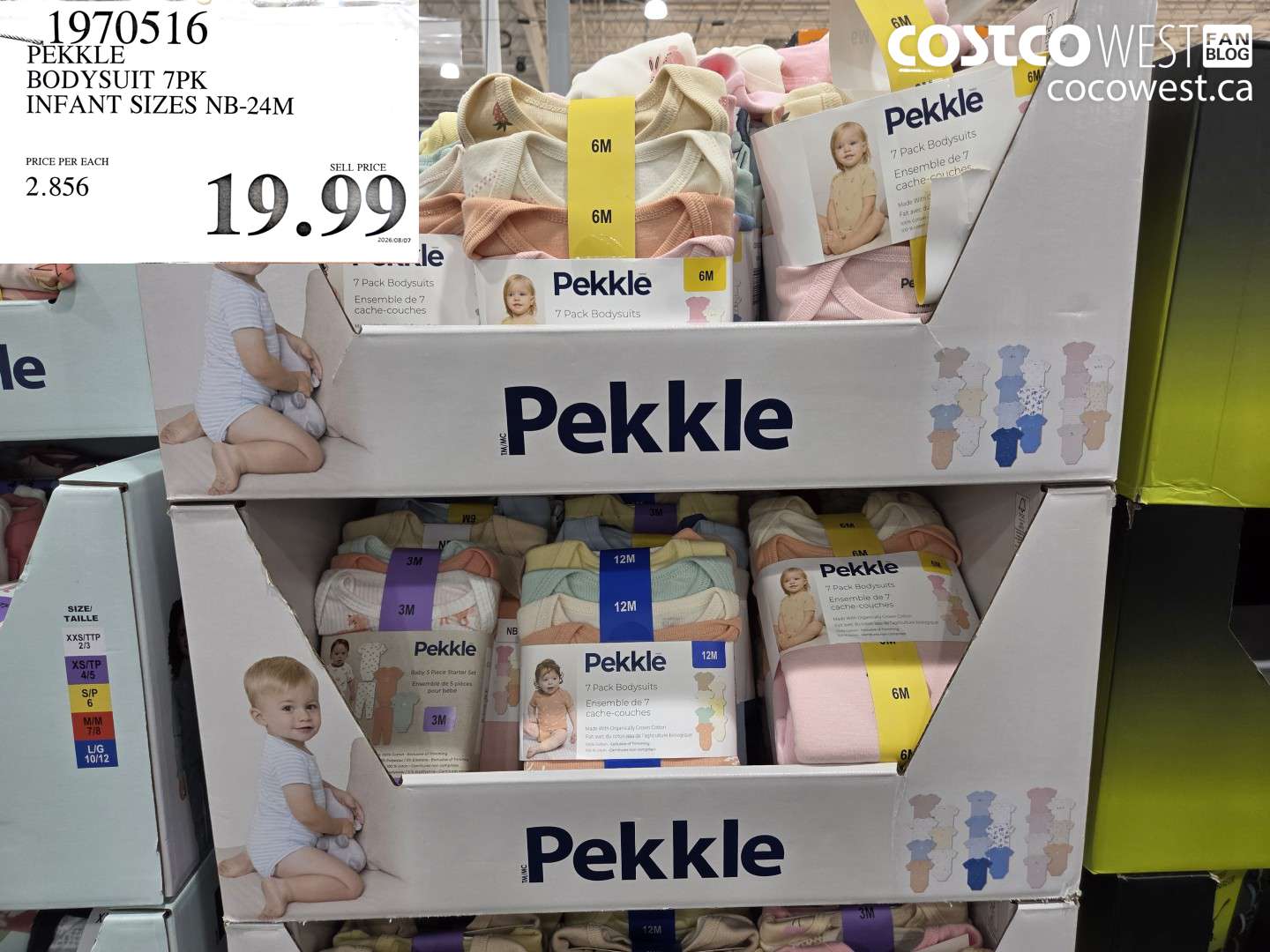 1970516 PEKKLE BODYSUIT 7PK INFANT SIZES NB-24M $19.99