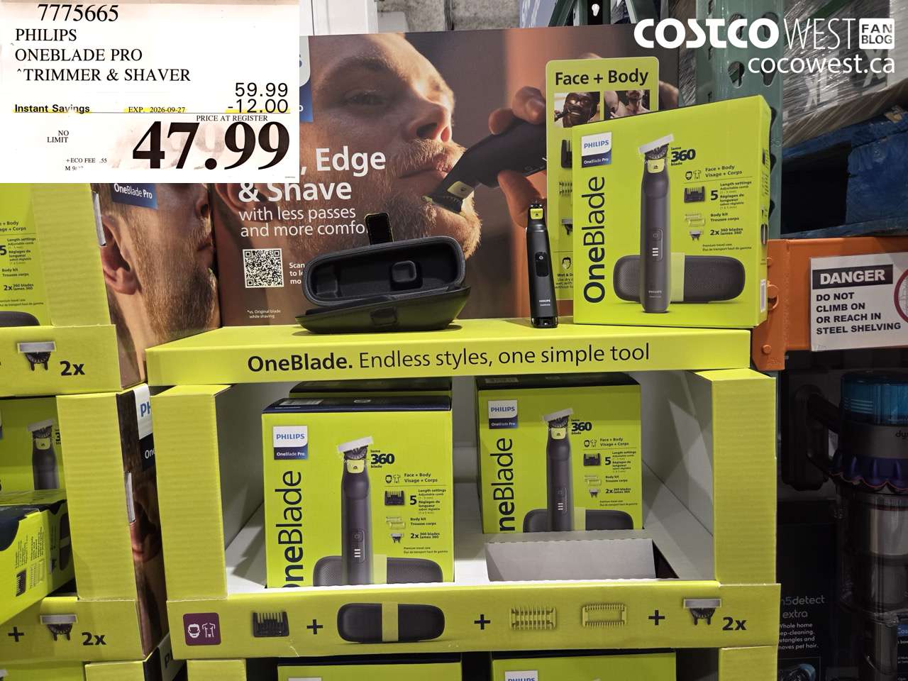 7775665 PHILIPS ONEBLADE PRO TRIMMER & SHAVER ($12.00 INSTANT SAVINGS EXPIRES ON 2026-09-27) $47.99