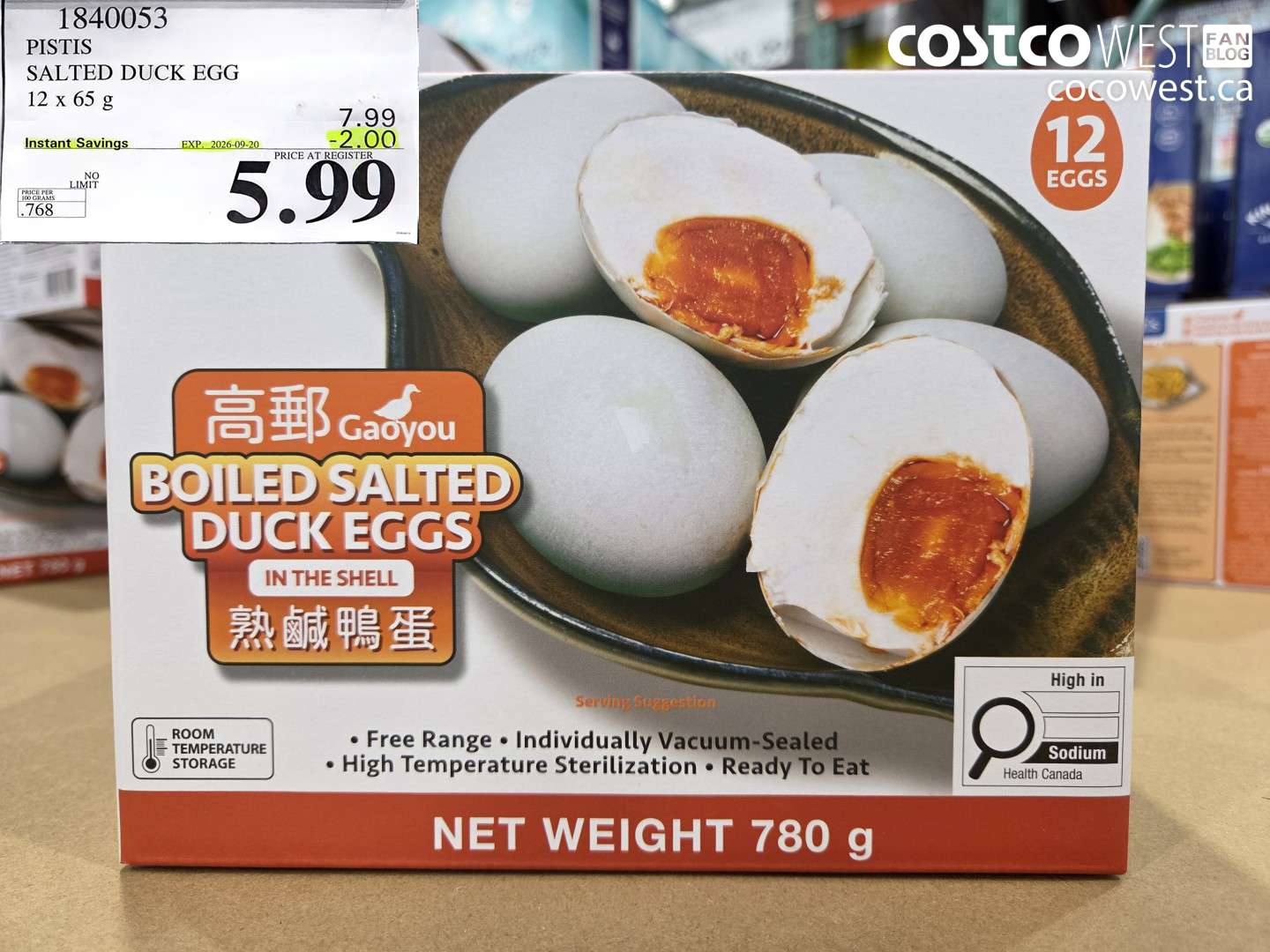 1840053 PISTIS SALTED DUCK EGG 12 X 65 G ($2.00 INSTANT SAVINGS EXPIRES ON 2026-09-20) $5.99