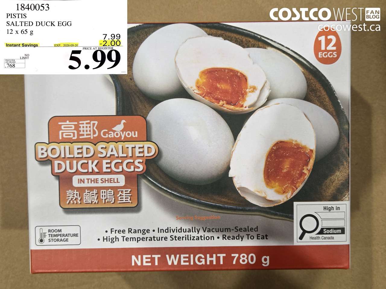 1840053 PISTIS SALTED DUCK EGG 12 X 65 G ($2.00 INSTANT SAVINGS EXPIRES ON 2026-09-20) $5.99