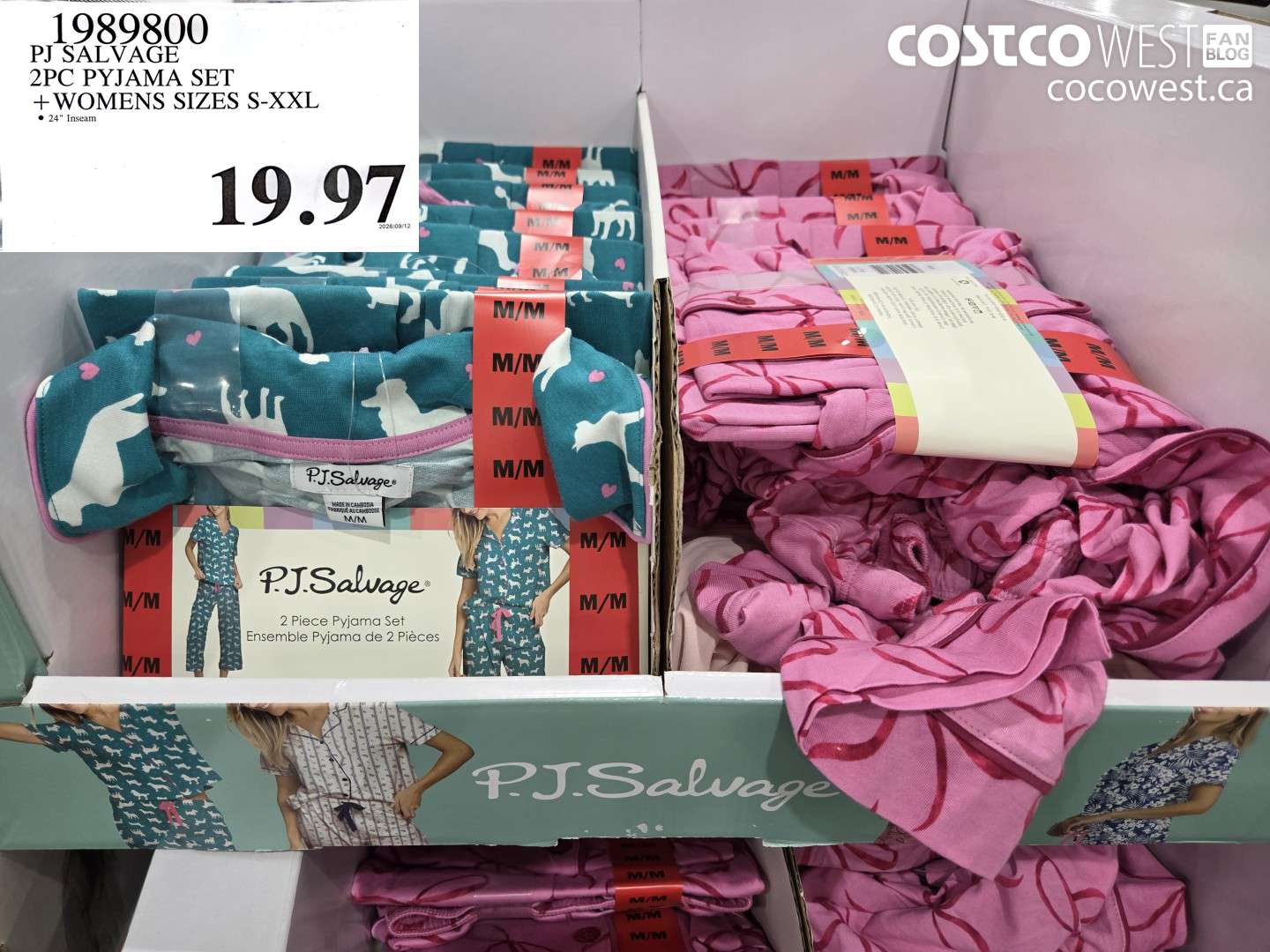 1989800 PJ SALVAGE 2PC PYJAMA SET WOMENS SIZES S-XXL $19.97