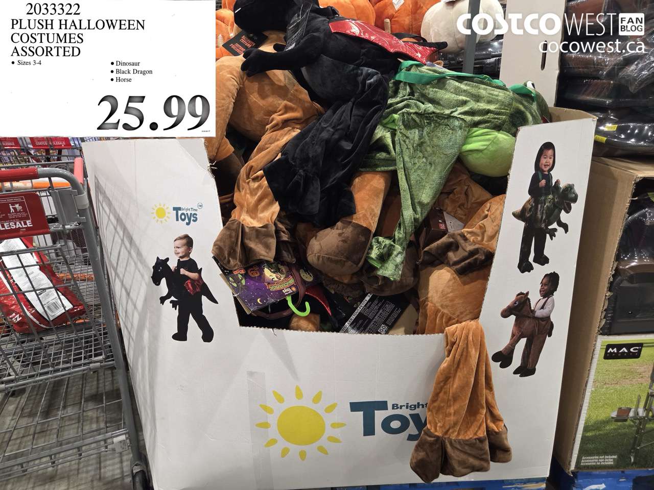 2033322 PLUSH HALLOWEEN COSTUMES ASSORTED $25.99